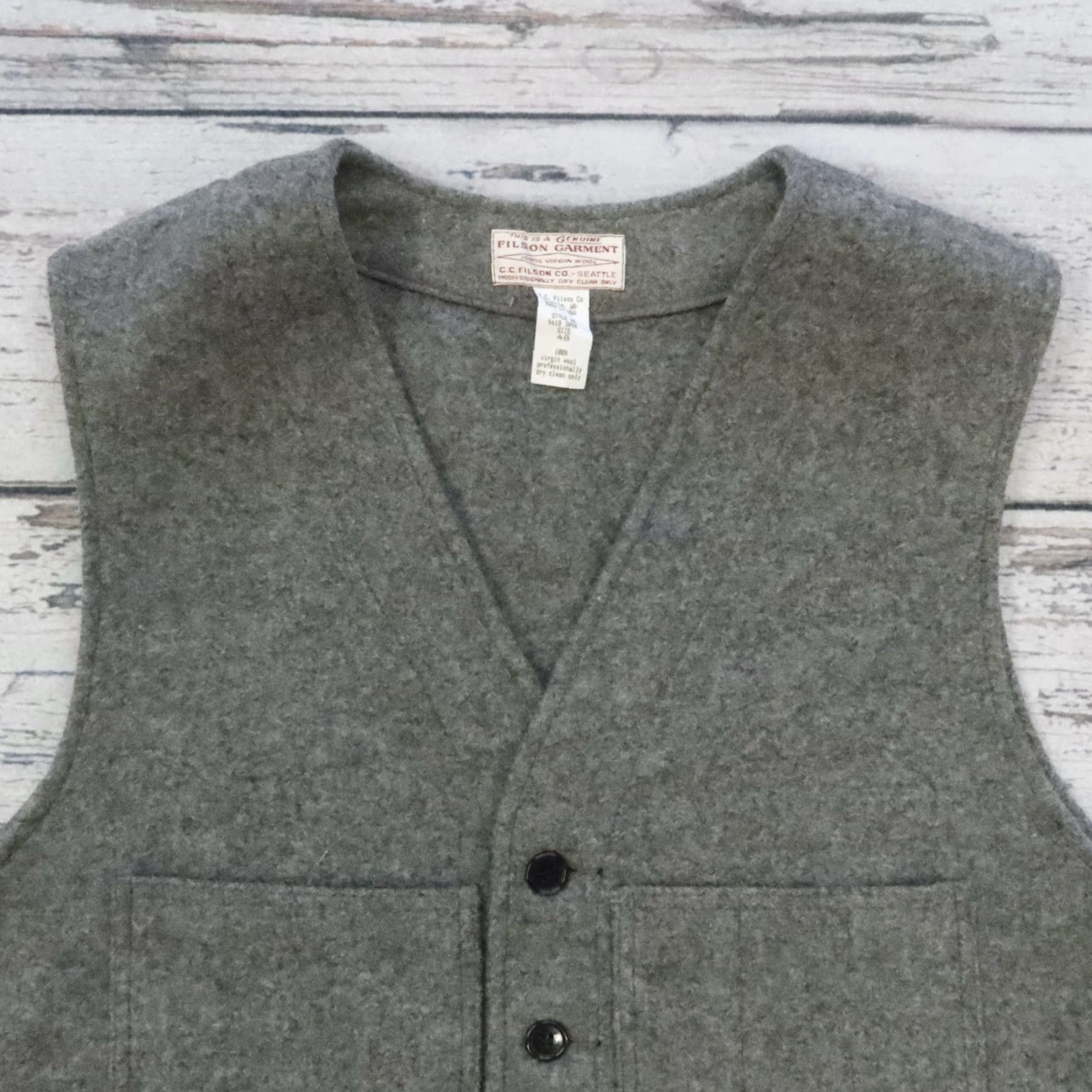 Filson Vintage Filson Style 20 Wool Mackinaw Cruiser Vest Mens 48 Gray New Deadstock Size US M / EU 48-50 / 2 - 2 Thumbnail