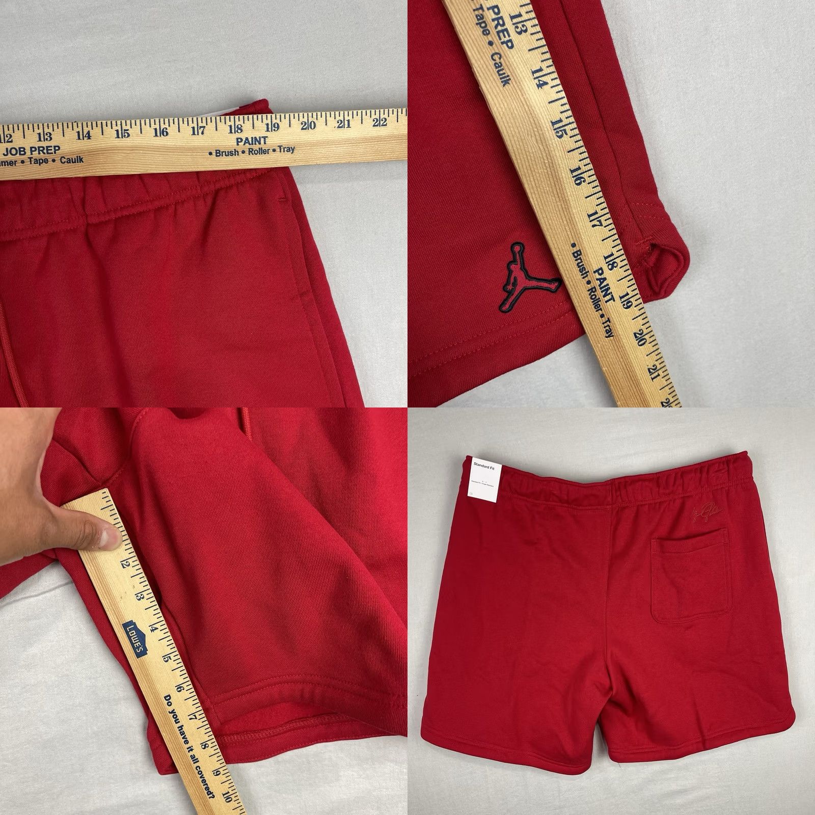 Jordan Brand Nike Jordan Shorts Mens 2XL Red Essentials Fleece Casual Athletic 2XL Mens Red Jordan Shorts Size US 39 - 8 Thumbnail