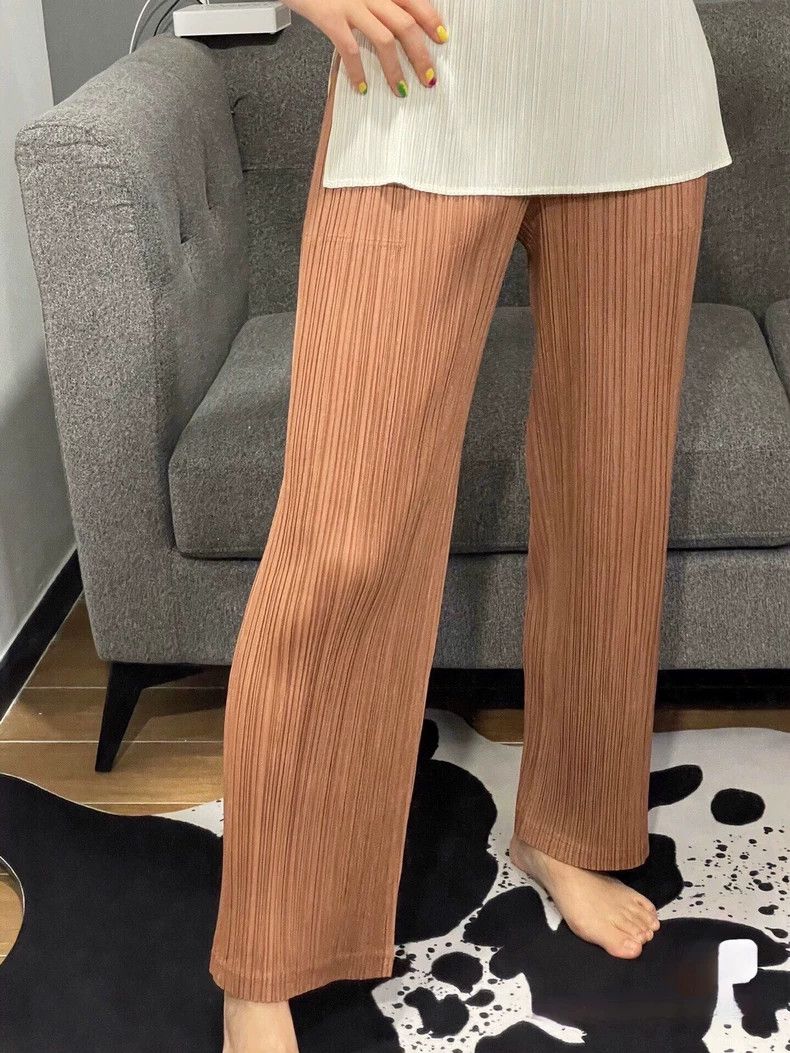 Issey Miyake issey miyake size:3 Pumpsel-colored straight-leg pants Size 42" / US 20 - 1 Thumbnail