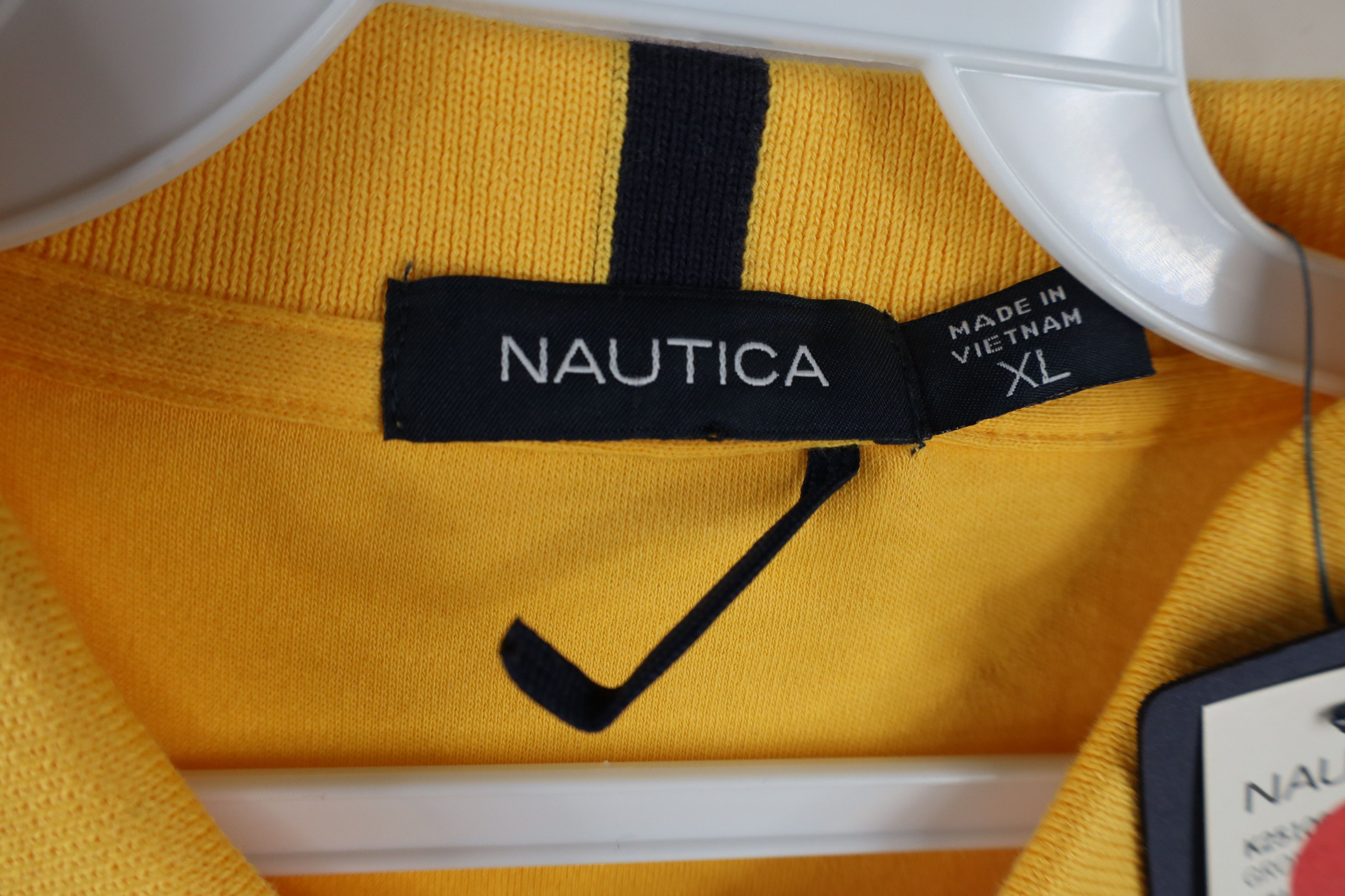 Nautica × Vintage Deadstock Vintage Nautica Sailing Collared Polo Shirt Yellow Size US XL / EU 56 / 4 - 8 Thumbnail