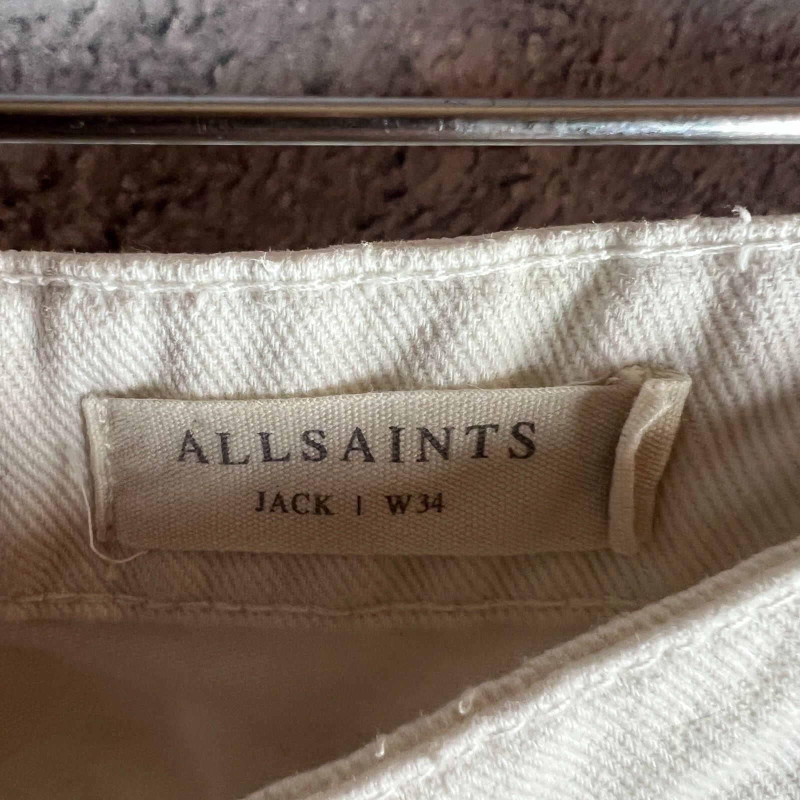 Allsaints Allsaints Pants Men's Size 34 White ` Size US 34 / EU 50 - 4 Thumbnail