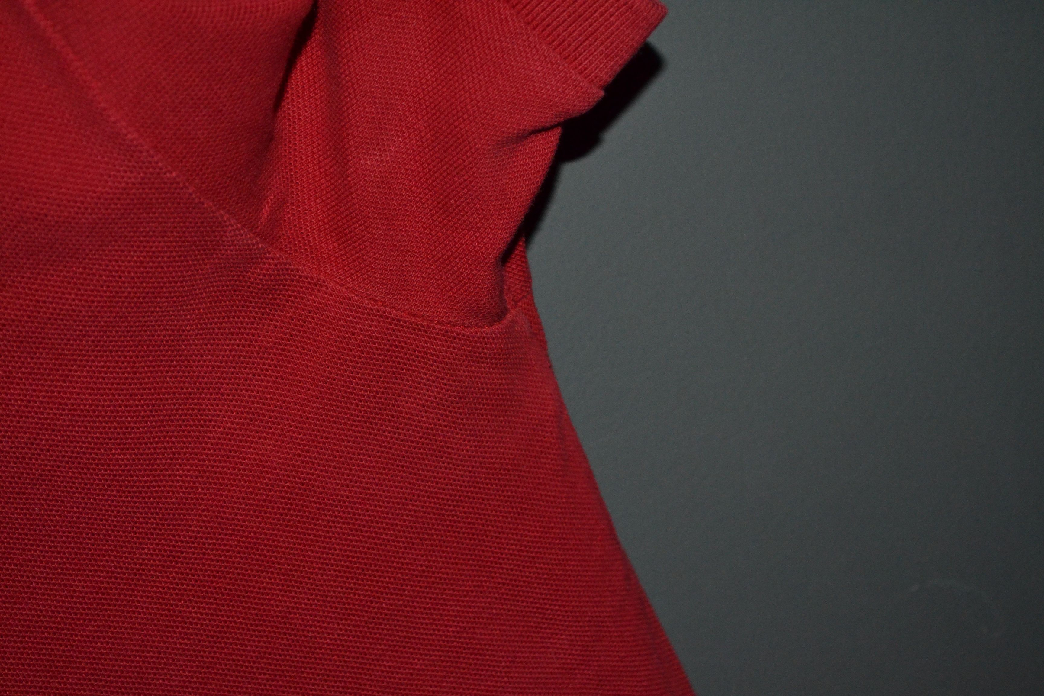 Burberry Burberry Brit XL size Red Pima Cotton Polo Shirt Size US XL / EU 56 / 4 - 6 Thumbnail