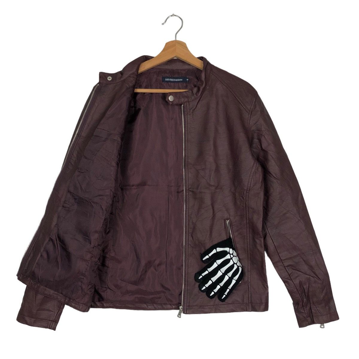 Japanese Brand VINTAGE BIKER SOFT LEATHER JACKET NEVER ACQUIESCE RICK OWENS Size US M / EU 48-50 / 2 - 8 Thumbnail