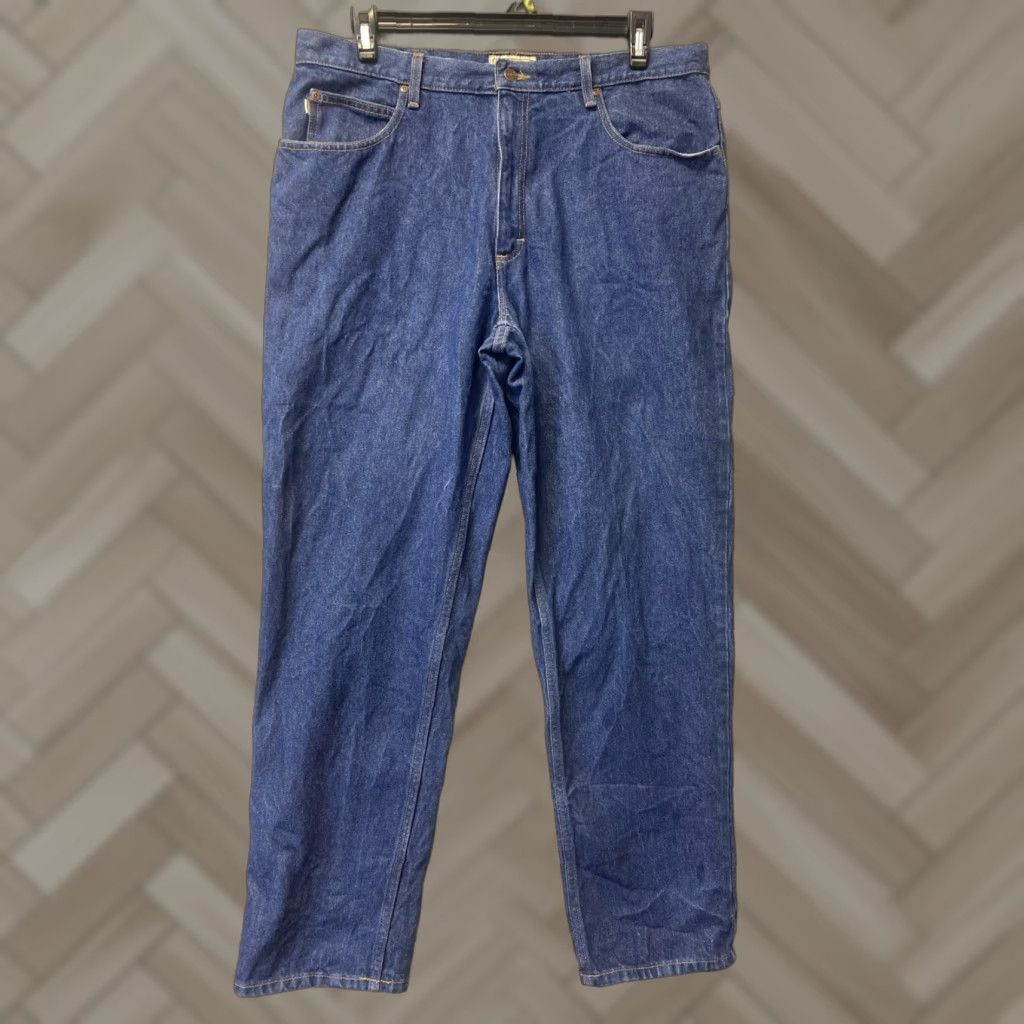 Vintage L.L. Bean Jeans Mens 38x34 Blue Medium Wash Straight Fit Denim 90s Size US 38 / EU 54 - 1 Thumbnail