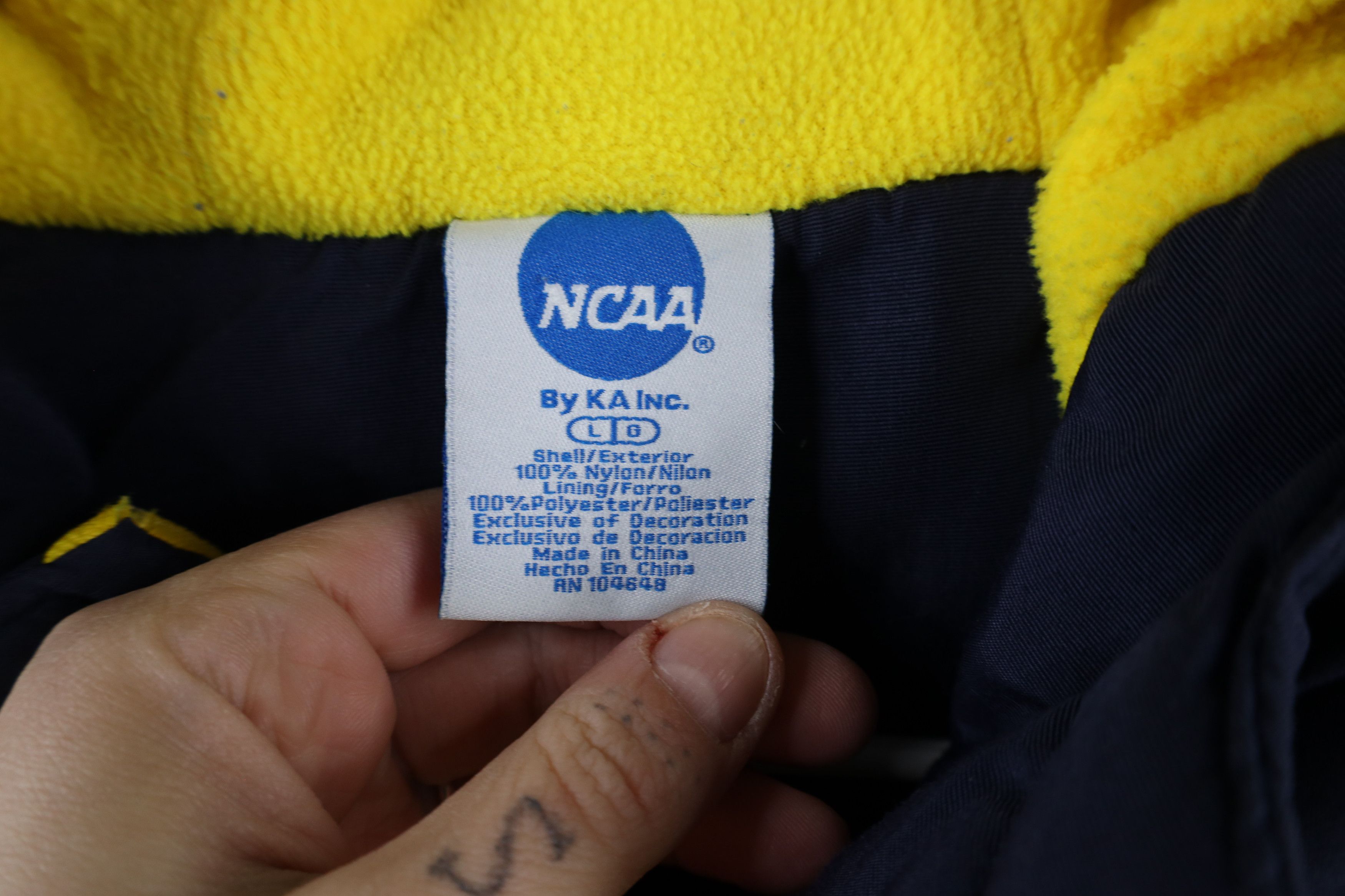 Vintage Vintage University of Michigan Fleece Lined Hooded Jacket Size US L / EU 52-54 / 3 - 7 Thumbnail
