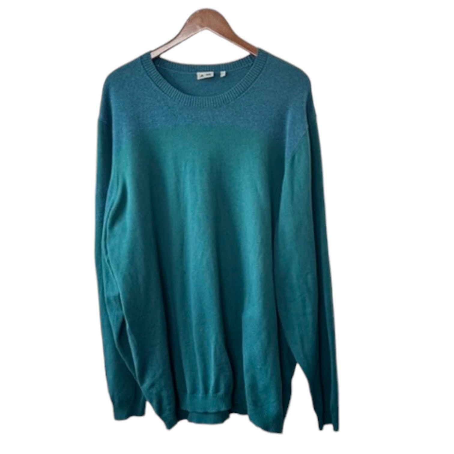 Adidas Adidas Green Ombre Long Sleeve Knit Sweater Men's 2XL Size US XXL / EU 58 / 5 - 1 Thumbnail