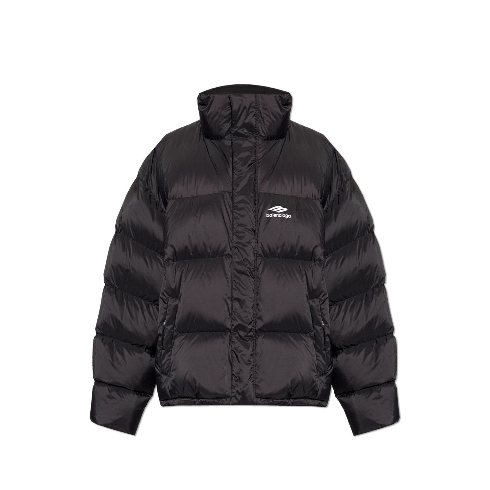 BALENCIAGA Black Down Puffer Jacket New (Men's size:XS;)