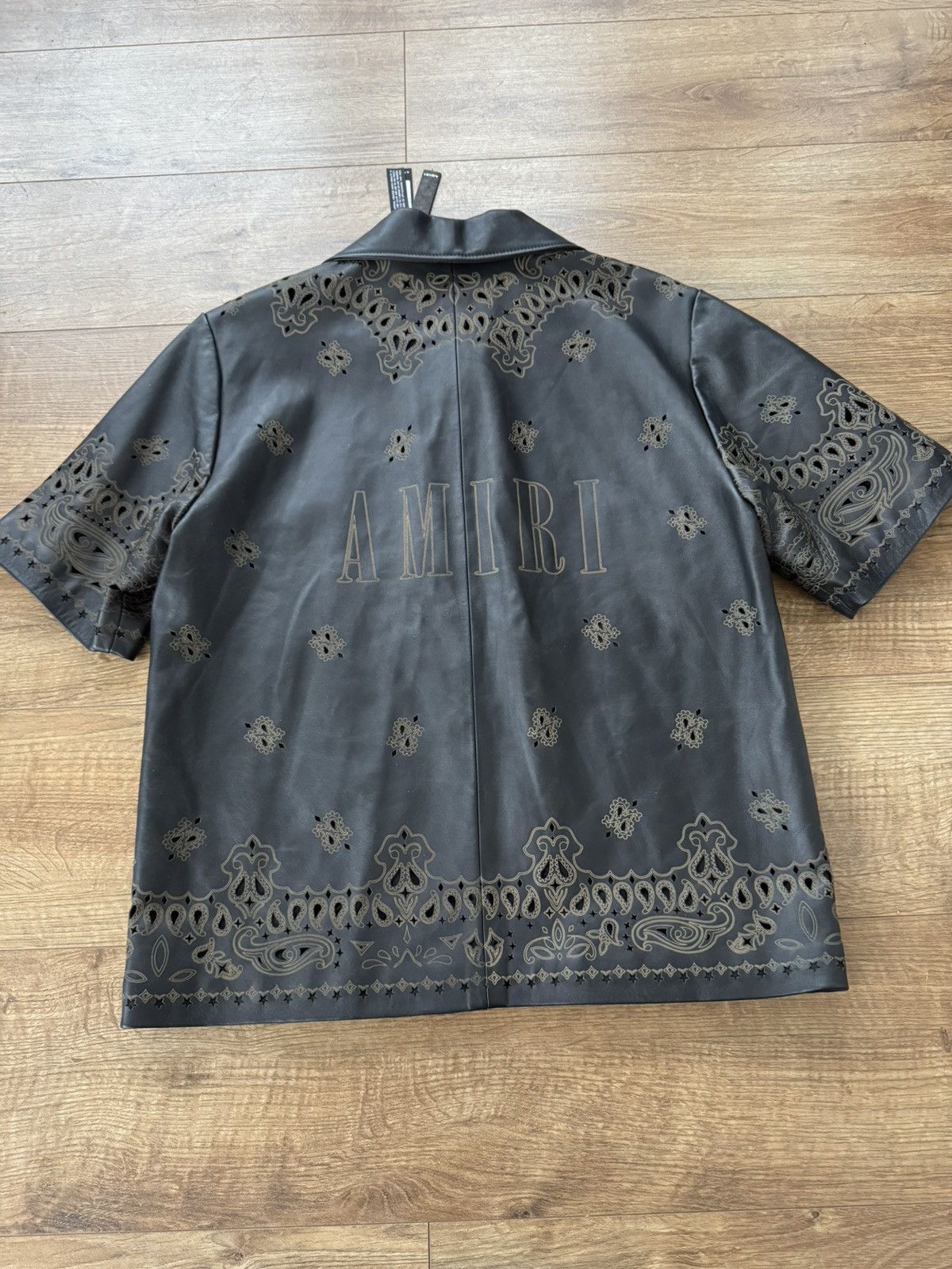 Amiri Amiri NEW Bandana leather shirt/jacket, black, size M Size US M / EU 48-50 / 2 - 11 Thumbnail