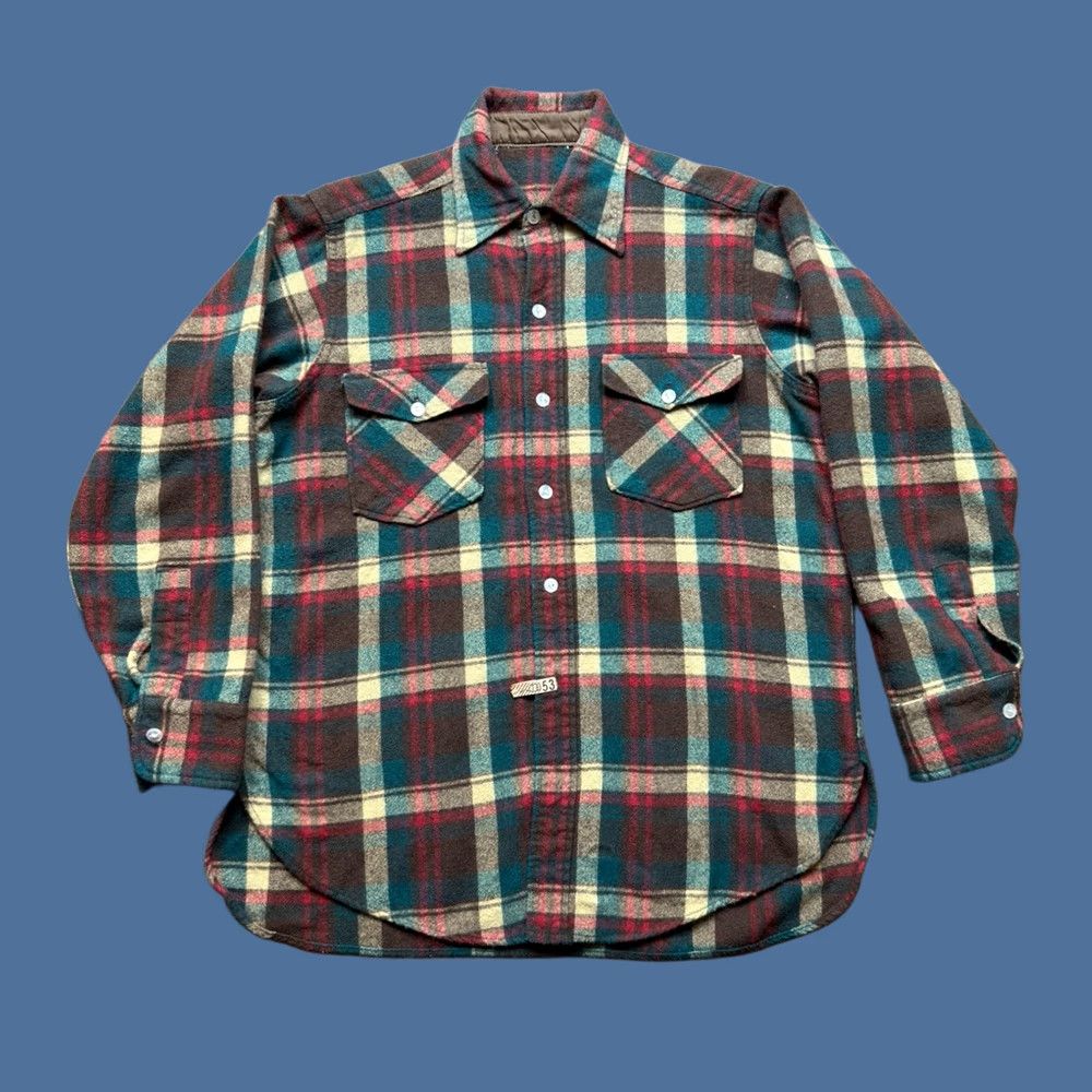 Vintage VINTAGE Woolrich Flannel Shirt Mens M Plaid Shacket 60-70s USA Wool 80/20 Pockets Button-Up Casual Mens Size US M / EU 48-50 / 2 - 1 Thumbnail