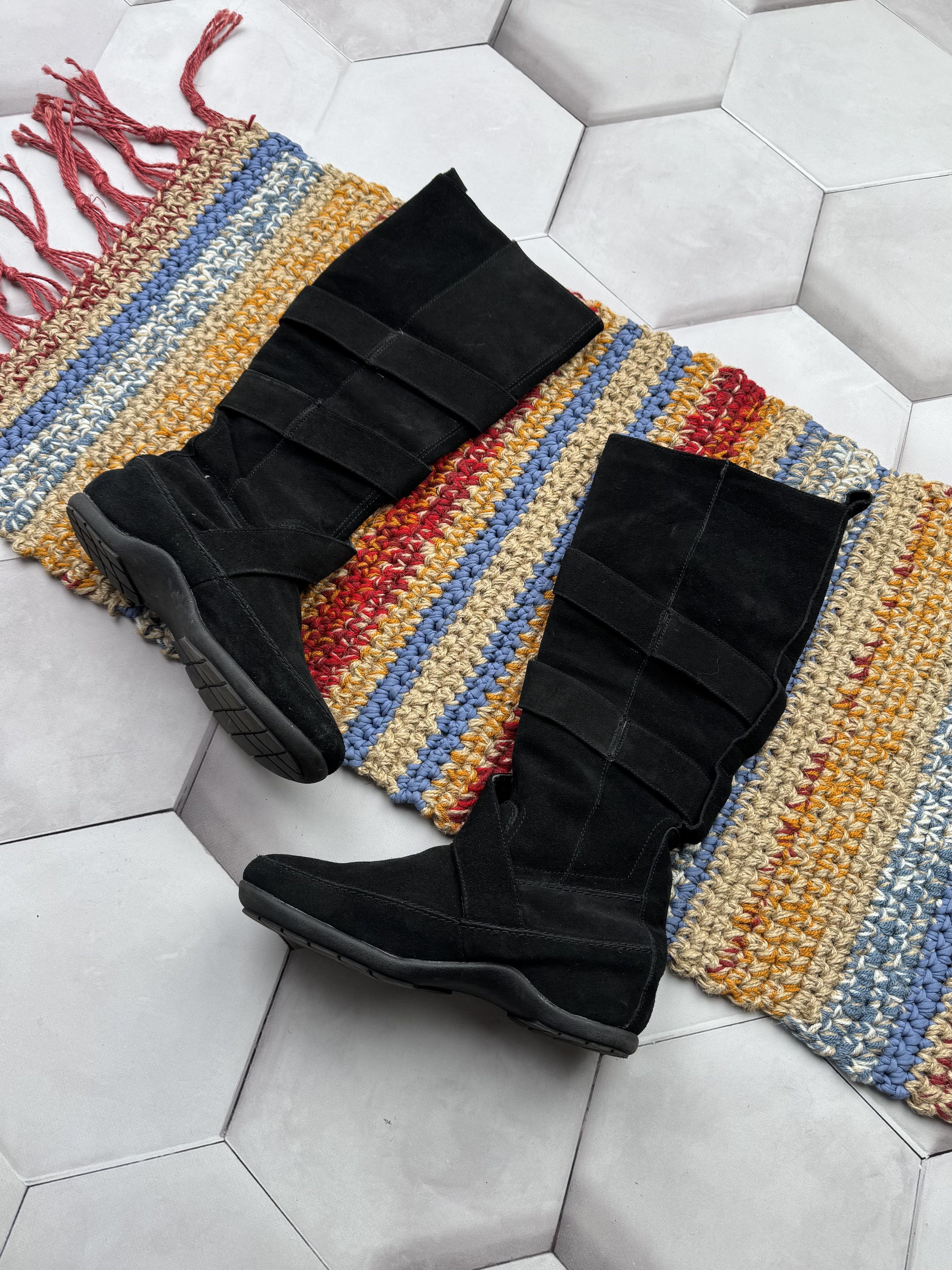 Japanese Brand Vintage Suede Boots With Straps (E4) Size US 7 / IT 37 - 3 Thumbnail