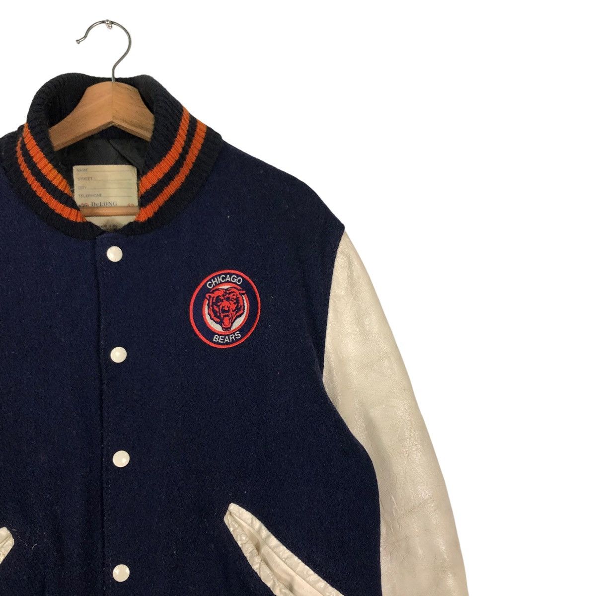 Toyo Enterprises 🔥VINTAGE LEATHER VARSITY JACKET DELONG USA CHICAGO BEARS Size US M / EU 48-50 / 2 - 8 Thumbnail