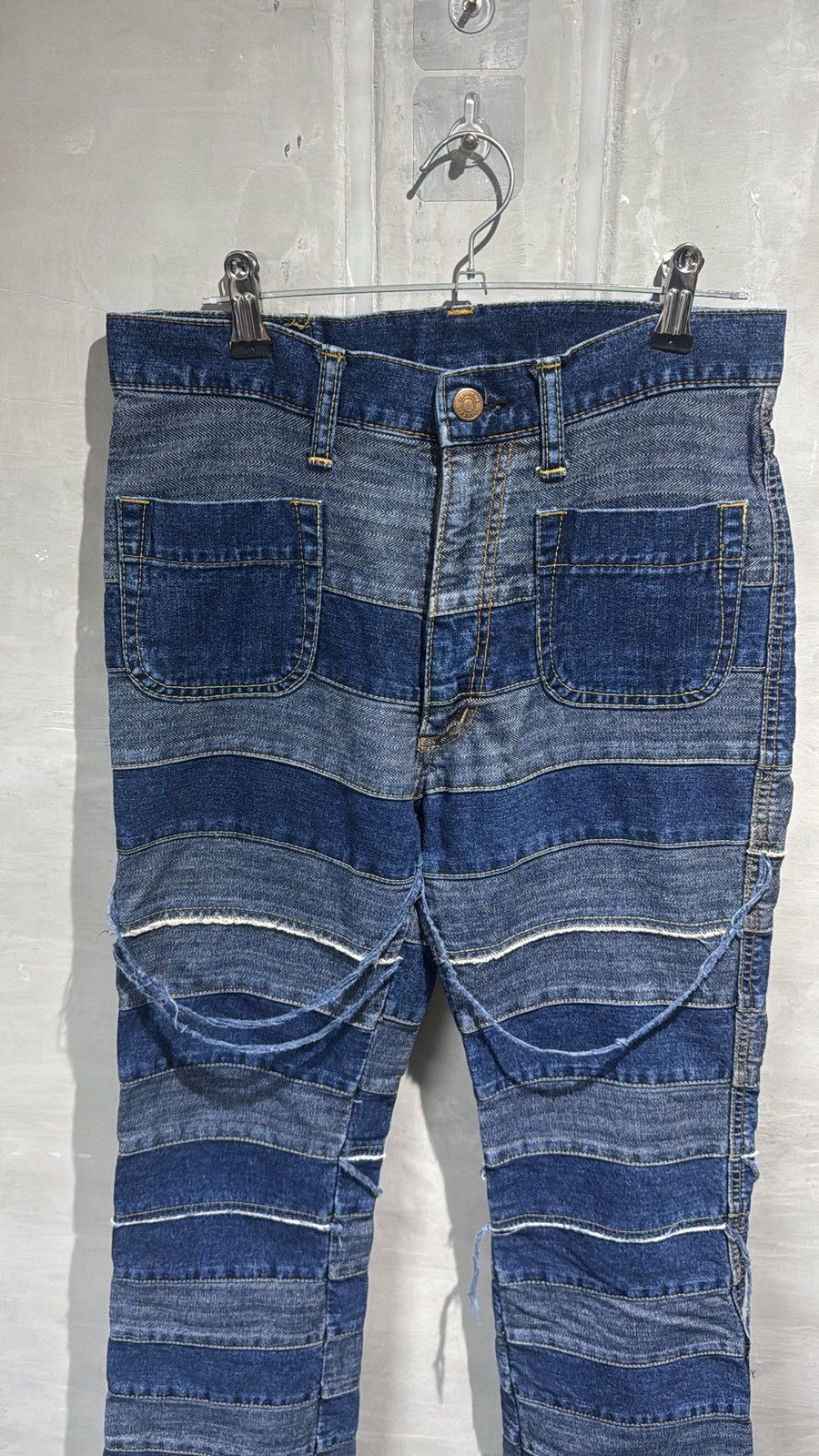 Hysteric Glamour × If Six Was Nine × Japanese Brand Hysteric Glamour Distressed Flared Hagi Denim Pants Size US 29 - 4 Thumbnail