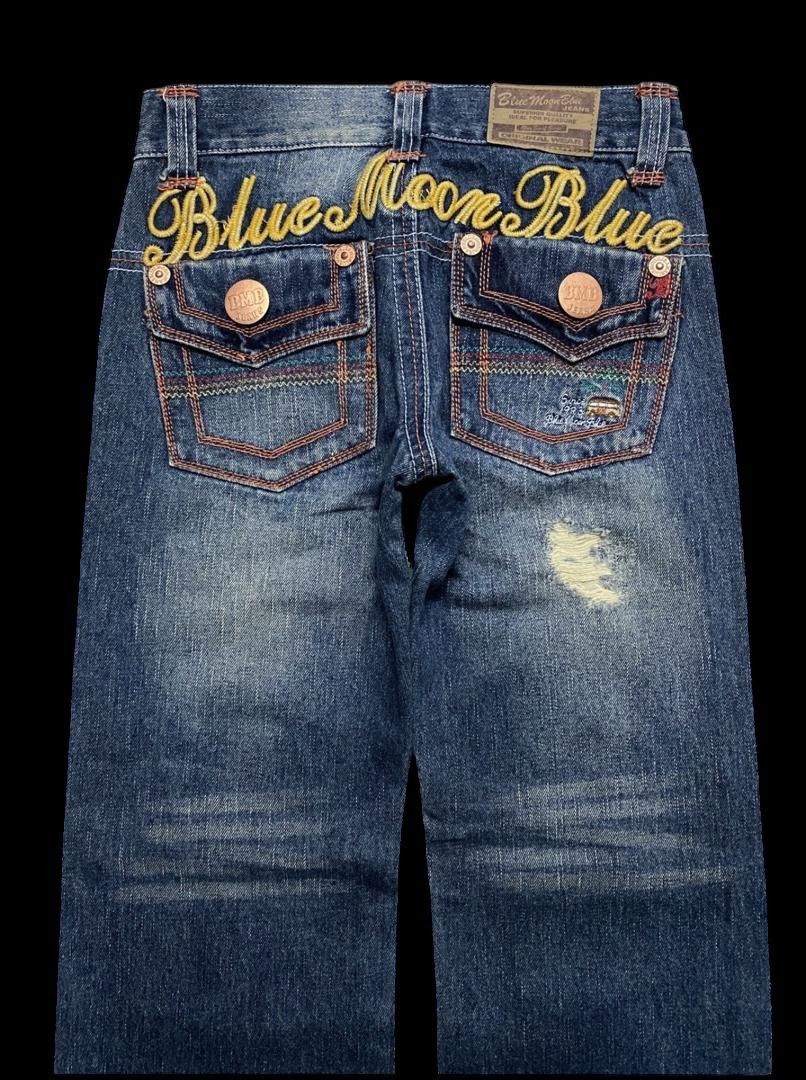 Vintage Vintage 90s Blue Moon Blue Mudwash Patchwork Distressed Size US 28 / EU 44 - 14 Thumbnail