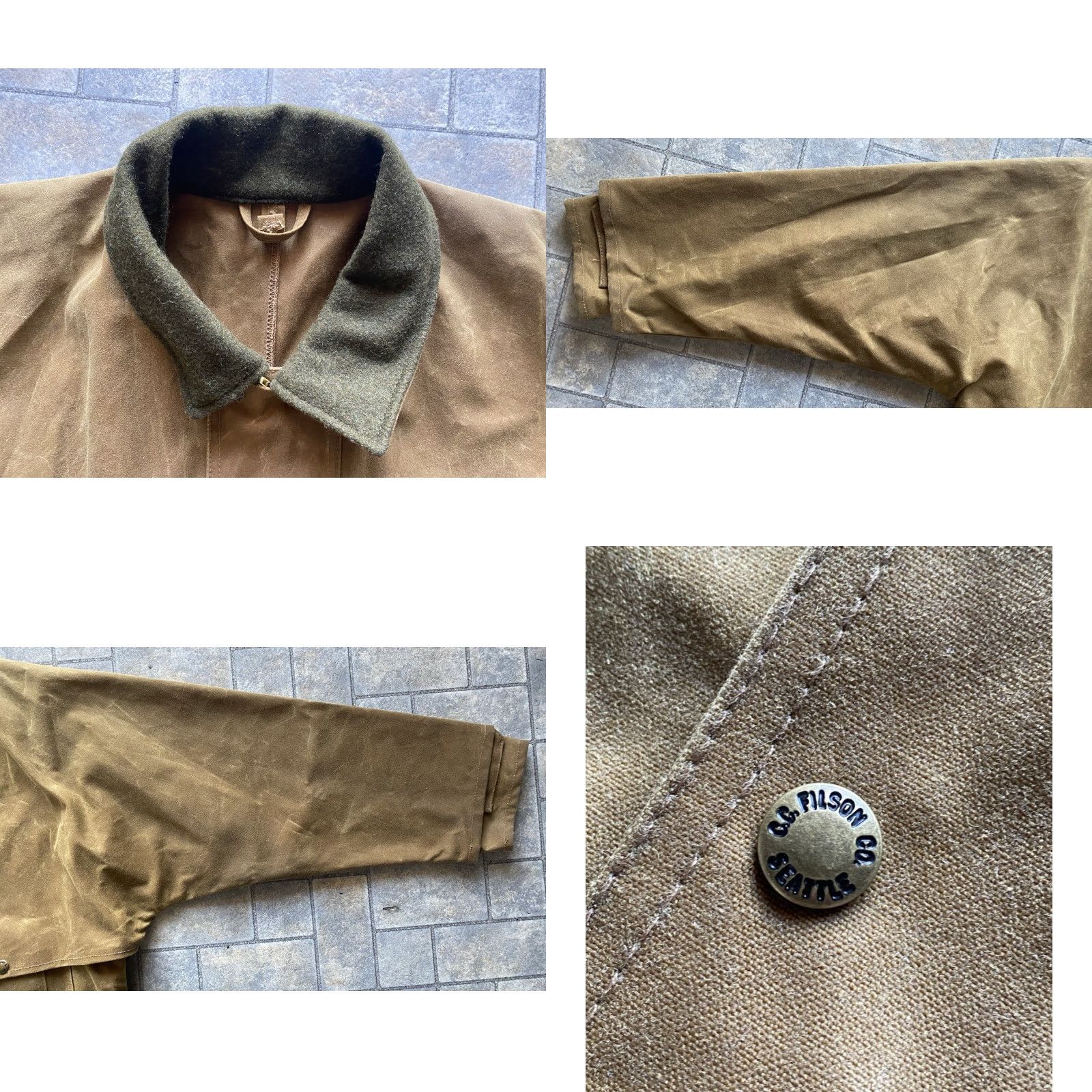 Filson VINTAGE Filson Coat Waxed Unlined Jacket Brown XL Made In USA VTG With Extra Wax Coat Mens XL Brown Waxed Pockets USA Size US XL / EU 56 / 4 - 9 Thumbnail