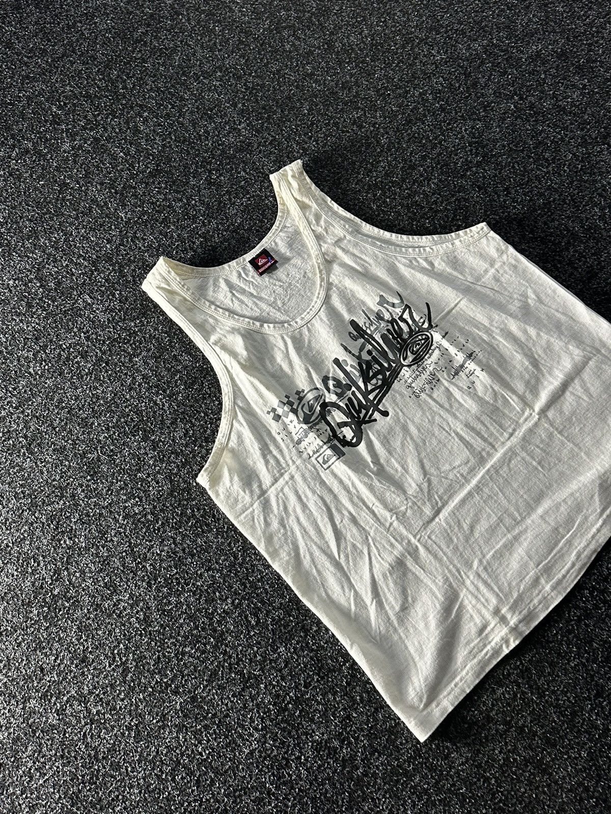 Quiksilver × Vintage ❗️Quiksilver vintage 90s surfwear boarding tank tops t shirt Size US XL / EU 56 / 4 - 2 Thumbnail