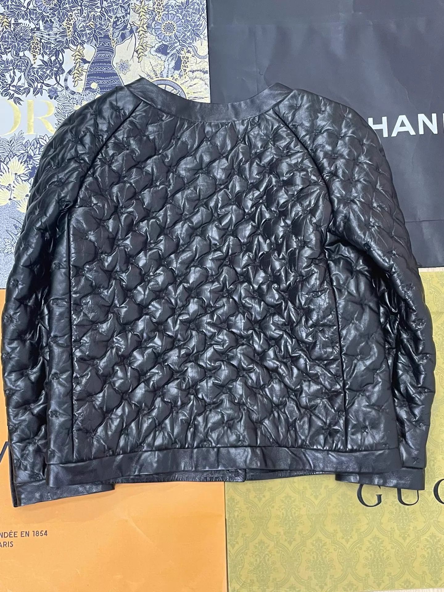 Chanel Chanel Black Quilted Leather Jacket Size 38 Size S / US 4 / IT 40 - 3 Thumbnail