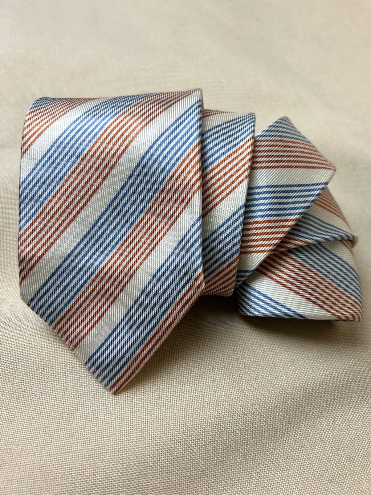 Other J. D. Fielding white colour striped Silk Mens Tie Size ONE SIZE - 2 Thumbnail
