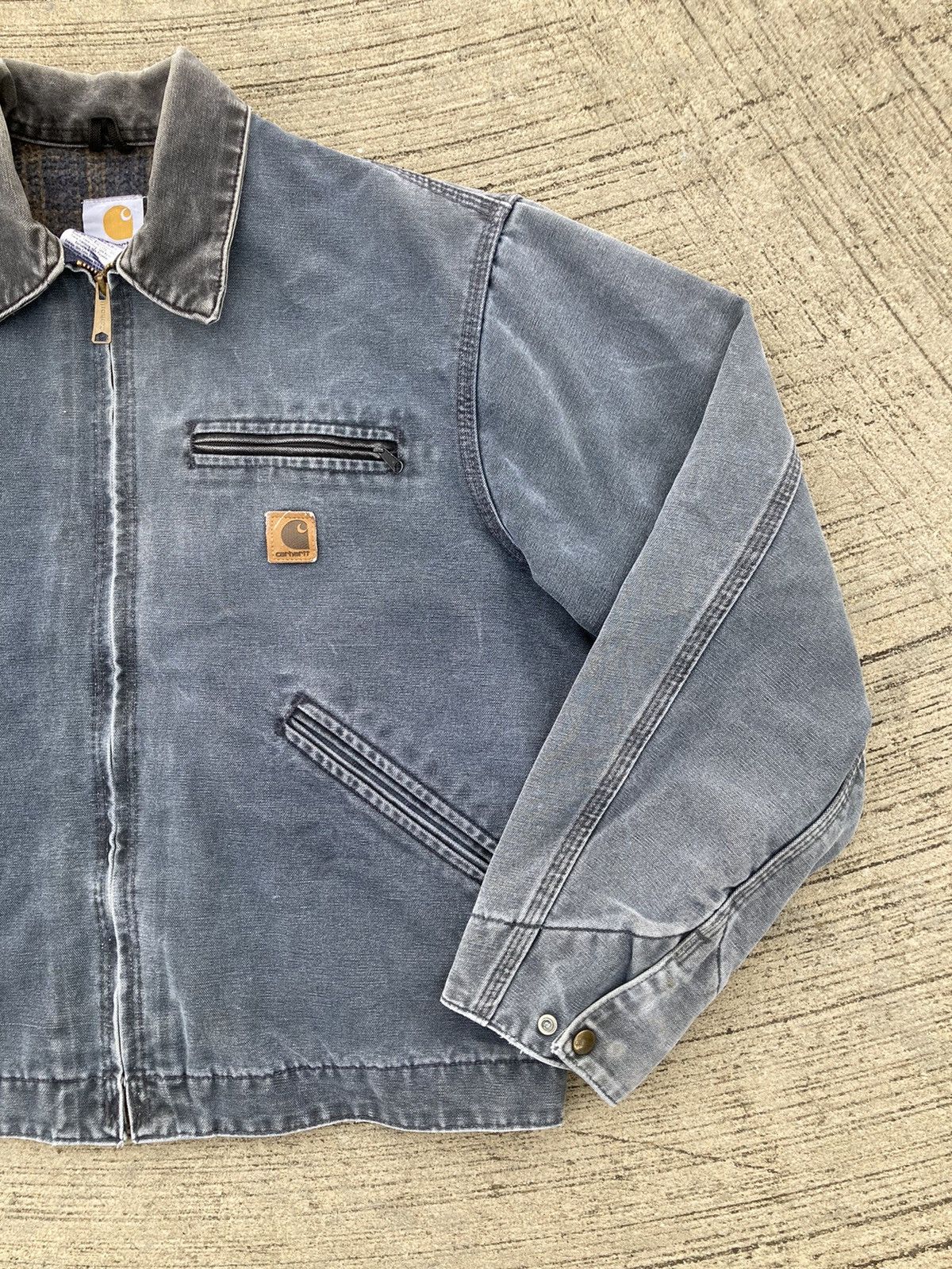 Carhartt Petrol Detroit Jacket Grey Cahartt Detroit Jacket J97 PTL Size US L / EU 52-54 / 3 - 3 Thumbnail