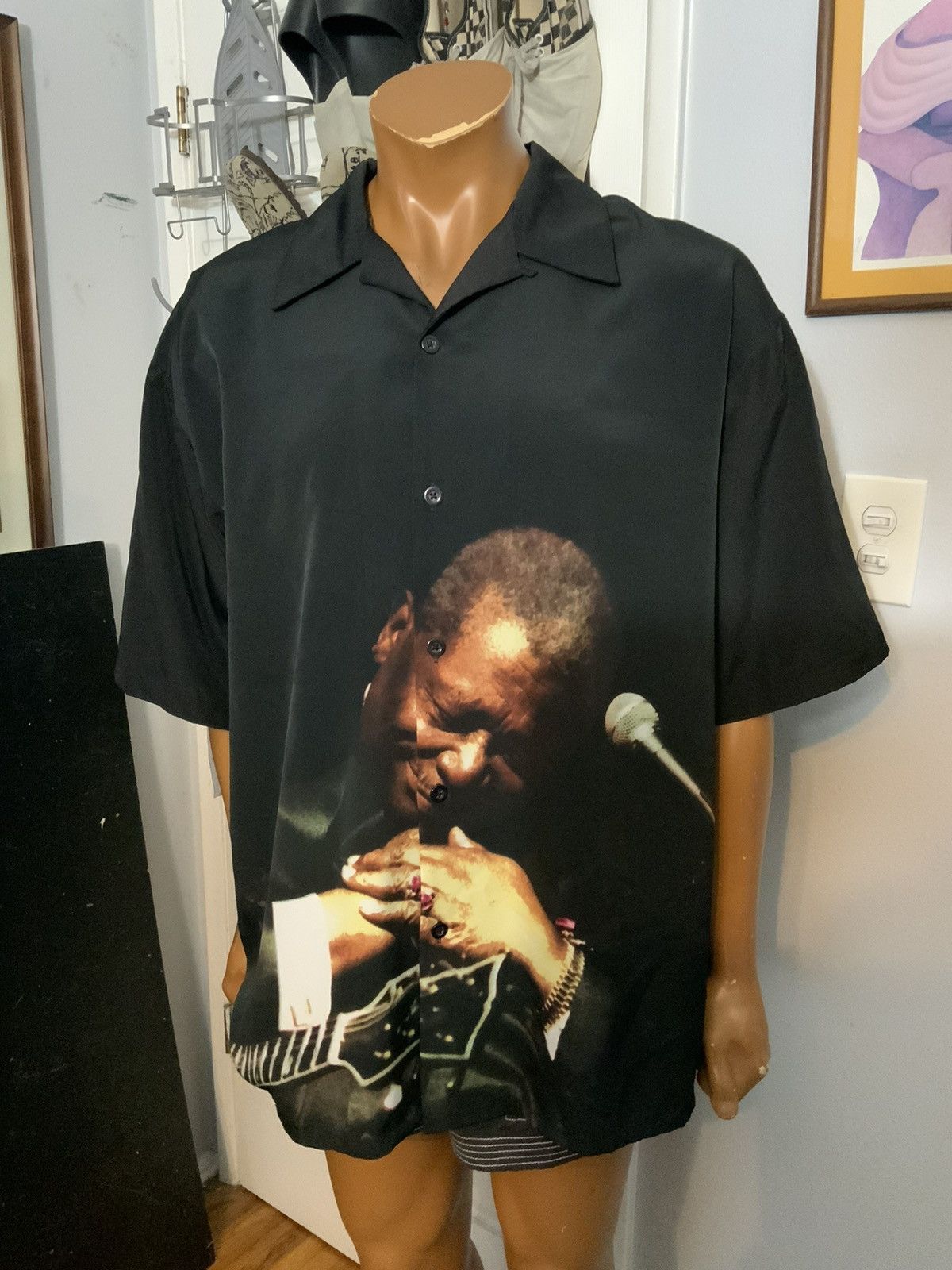 Dragonfly × Vintage Vintage Dragonfly BB King Lucille Blues Guitar Button Shirt Size US XXL / EU 58 / 5 - 9 Thumbnail