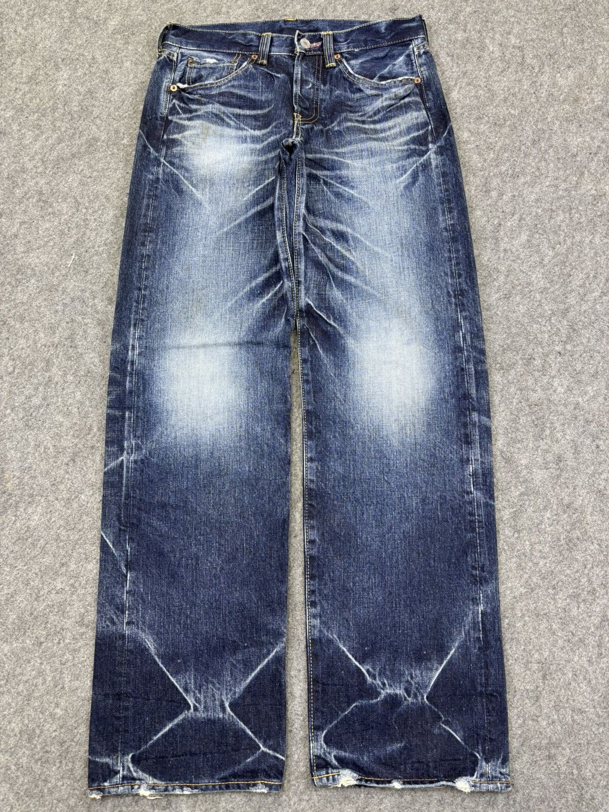 Eternal 💥Raw Sturdy Denim💥Vtg Eternal Insane Fades Denim F971 Size US 29 - 17 Thumbnail