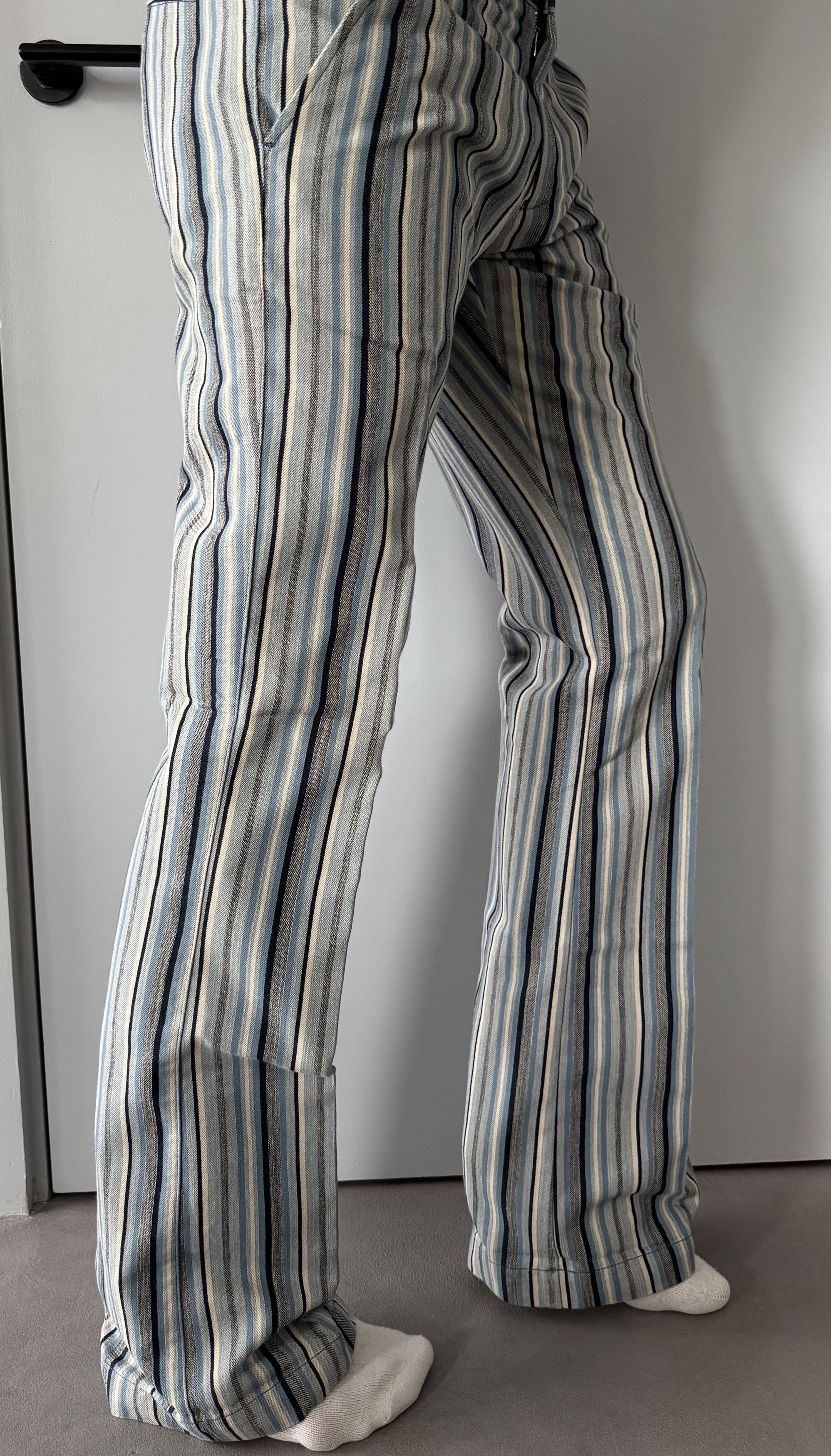Energie Vintage Energie Striped Bell Bottom Flared Jeans Size US 31 - 2 Thumbnail
