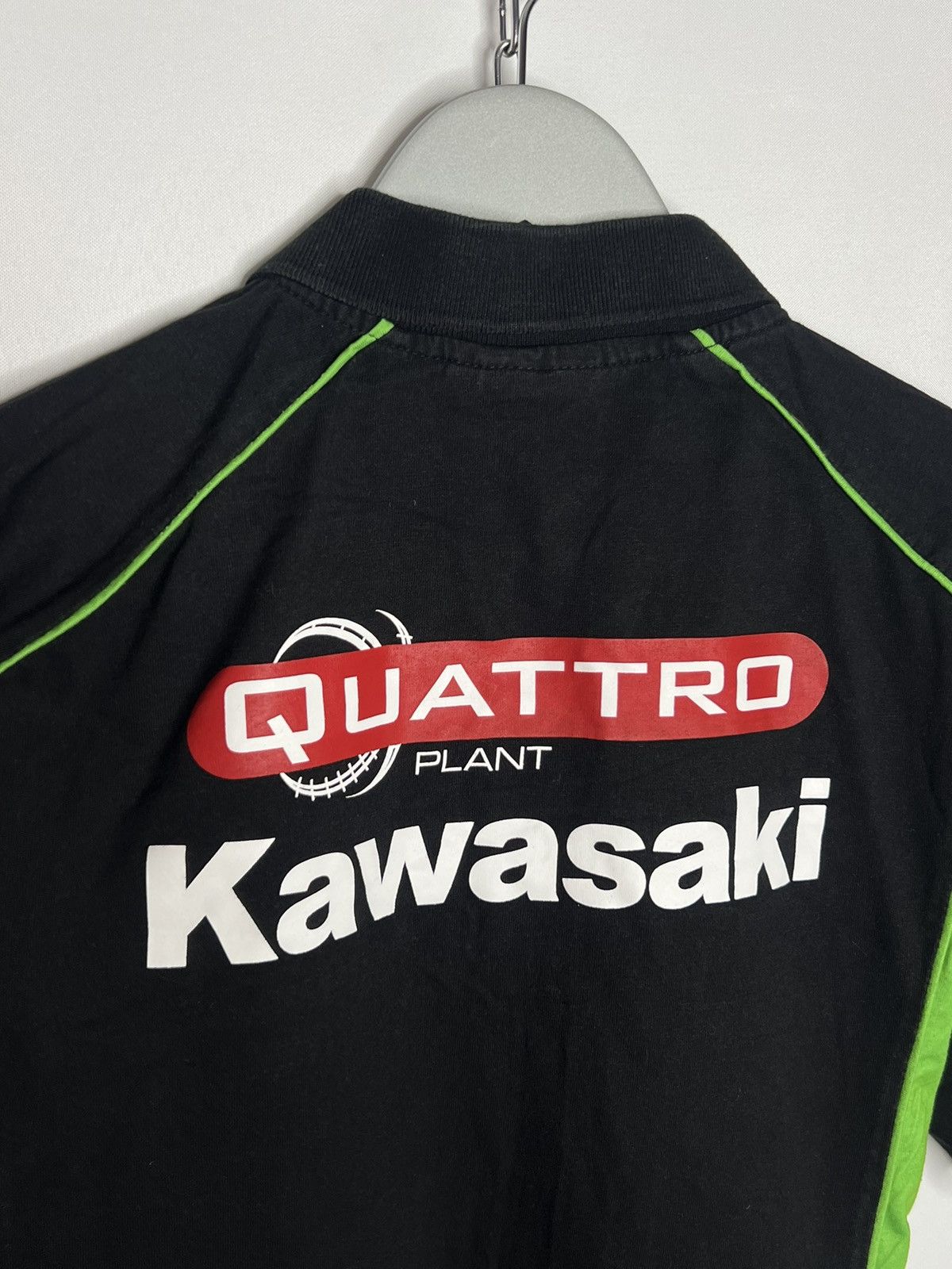 Formula 1 🏎️Vintage Kawasaki Quattro Racing Polo Shirt Tee Short Sleeve Size US L / EU 52-54 / 3 - 7 Thumbnail