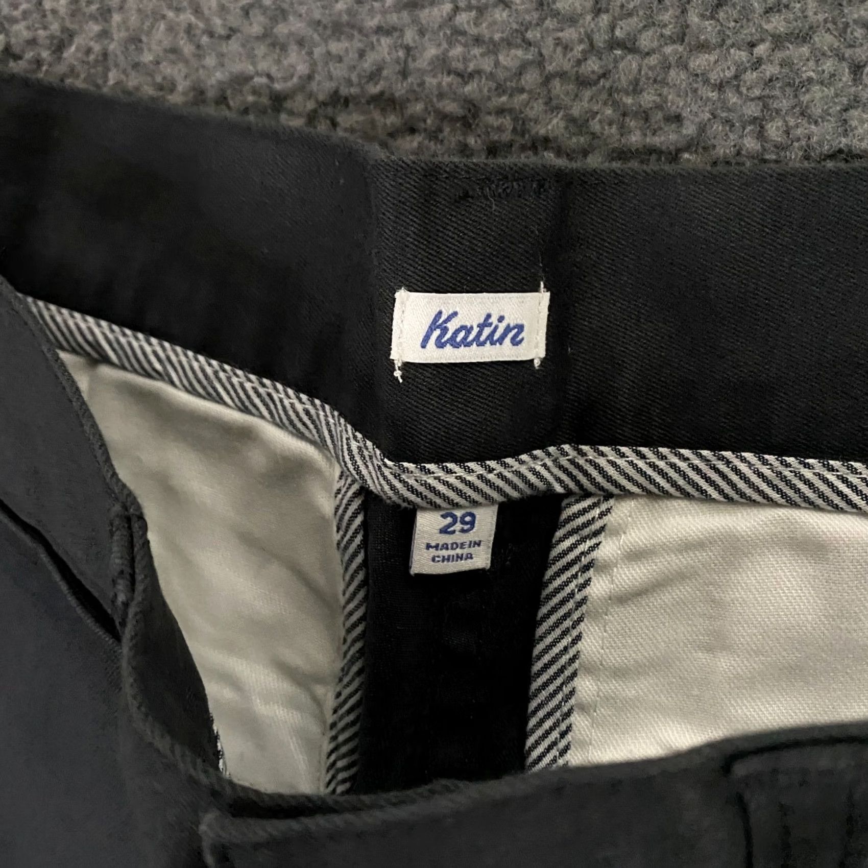 Katin Kraft Pant Chino Stretch Twill Skate Surf Size 29x32 Black Wash Gray New Mens, Men's — image 4 of 6
