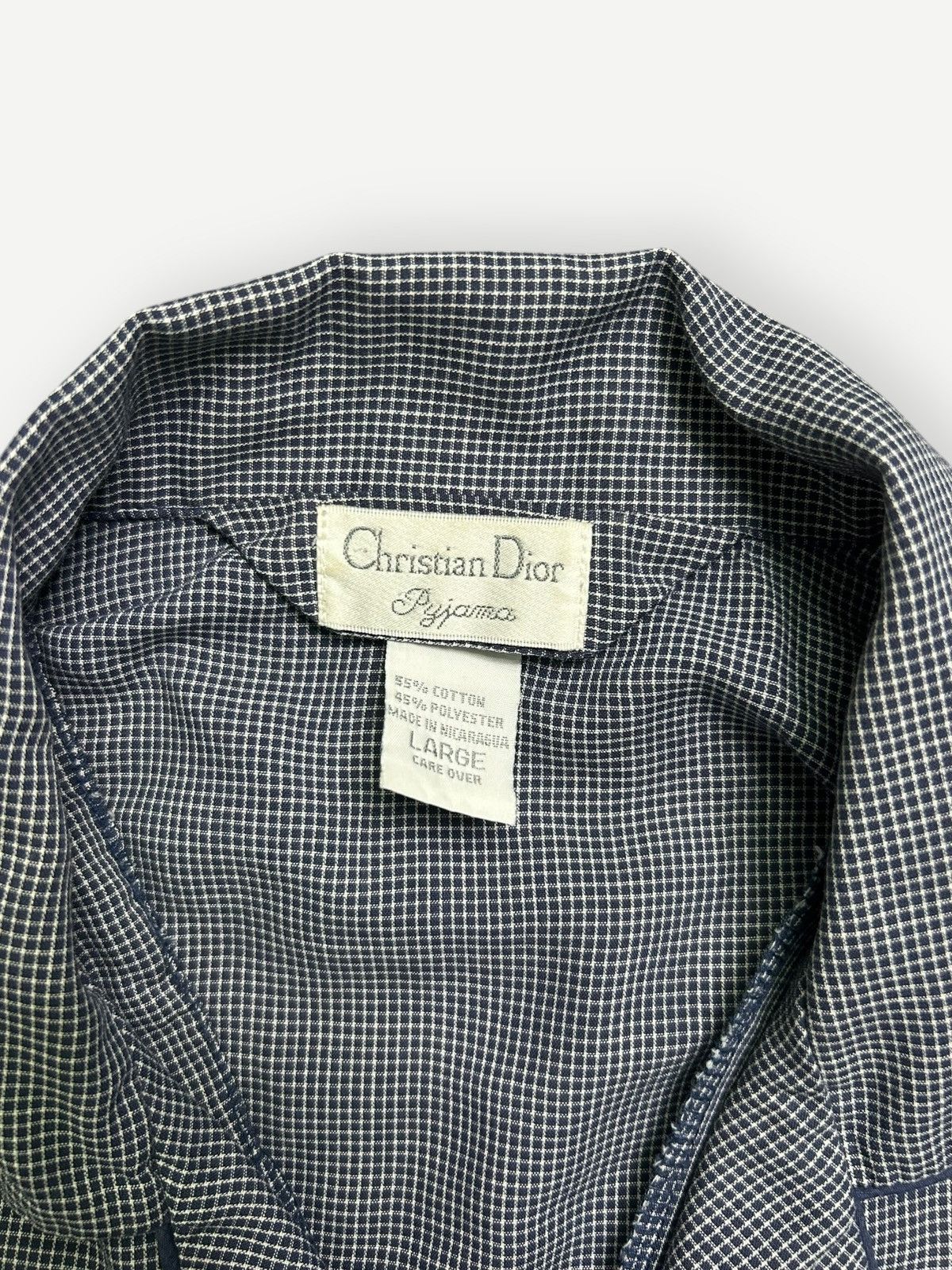 Christian Dior Monsieur × Vintage Vintage 60s/70s Christian Dior Sleep Shirt Plaid Size US L / EU 52-54 / 3 - 5 Thumbnail