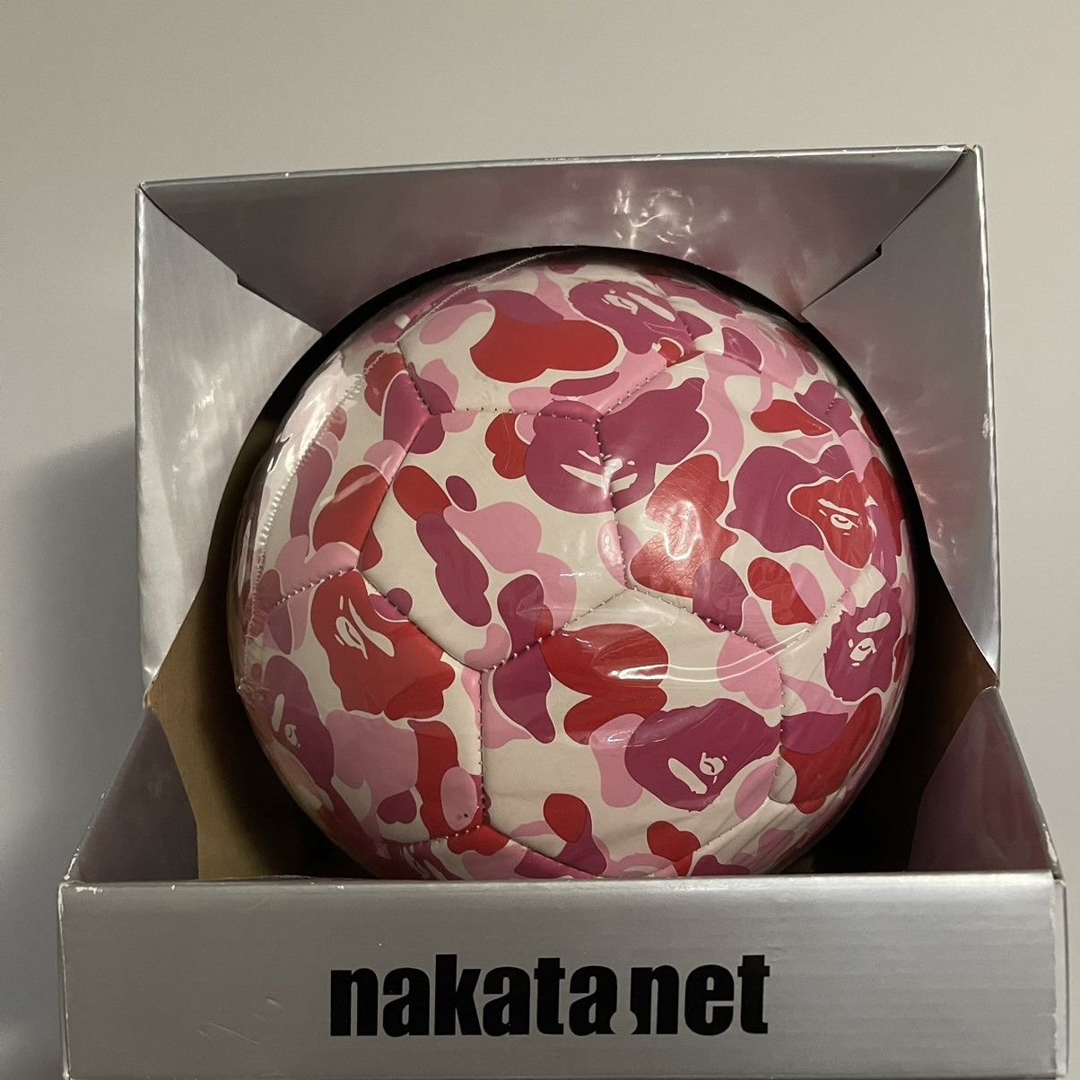 image of Og Bape X Nakata Pink Abc Camo Soccer Ball Football, Men's