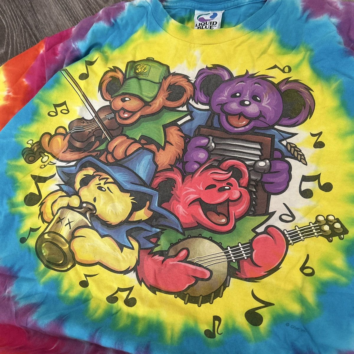 Band Tees Grateful Dead Bear Jamboree tie-dye t-shirt XL Liquid blue Size US XL / EU 56 / 4 - 2 Thumbnail