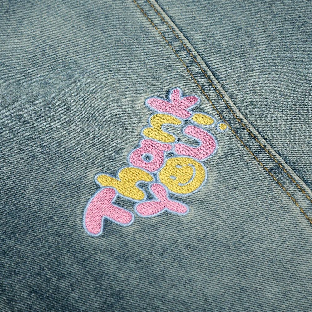 Vintage Punk distressed washed cartoon embroidered jeans Size US 32 / EU 48 - 4 Thumbnail