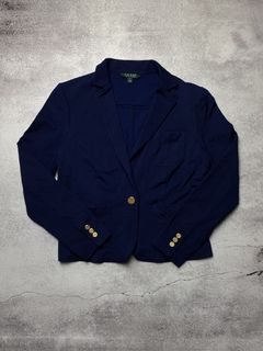 Ralph lauren navy blue blazer with gold on sale buttons