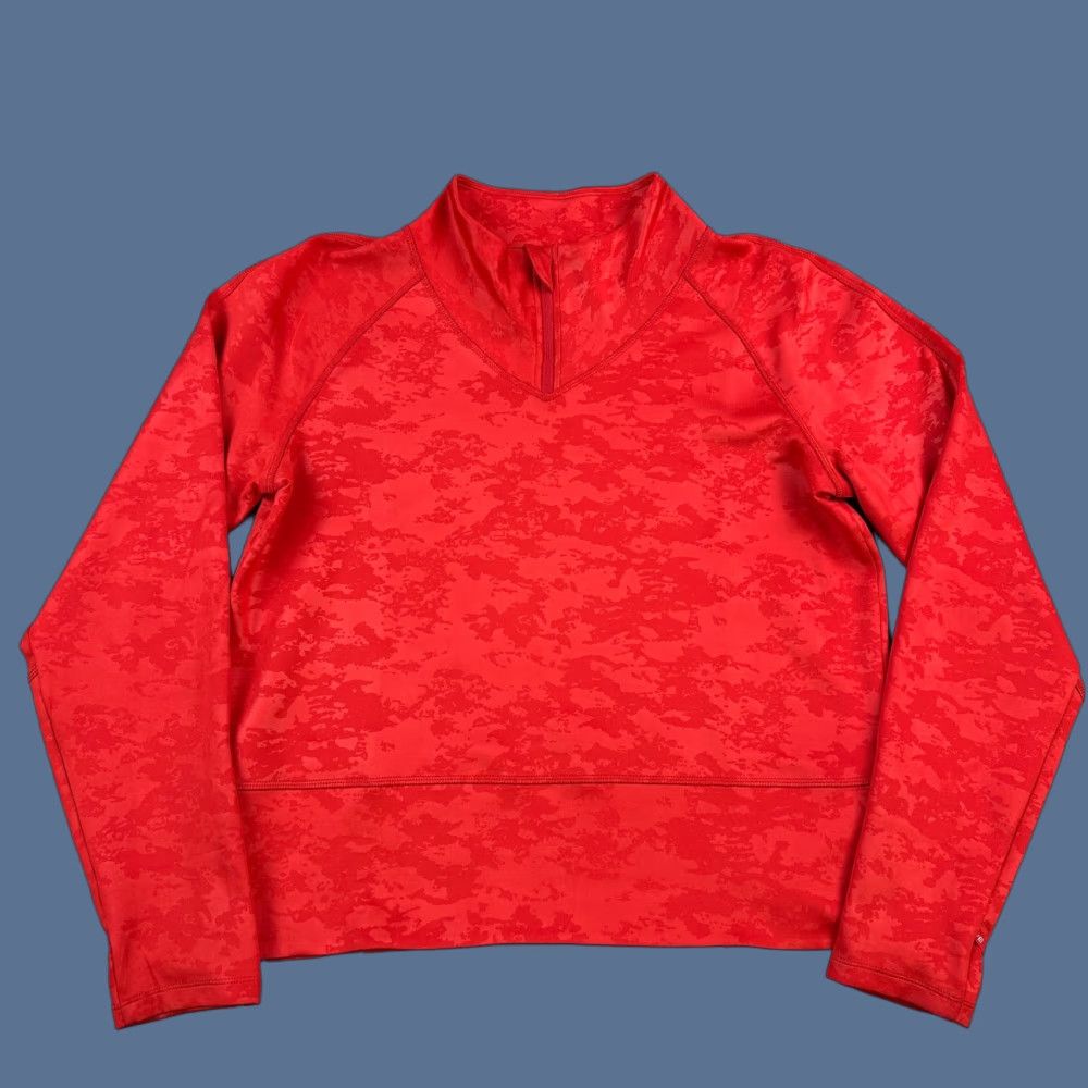 Spyder Spyder Active Pullover Women’s Large Red Camouflage 1/4 Zip Performance Athleisure Gym Shirt Size L / US 10 / IT 46 - 1 Thumbnail