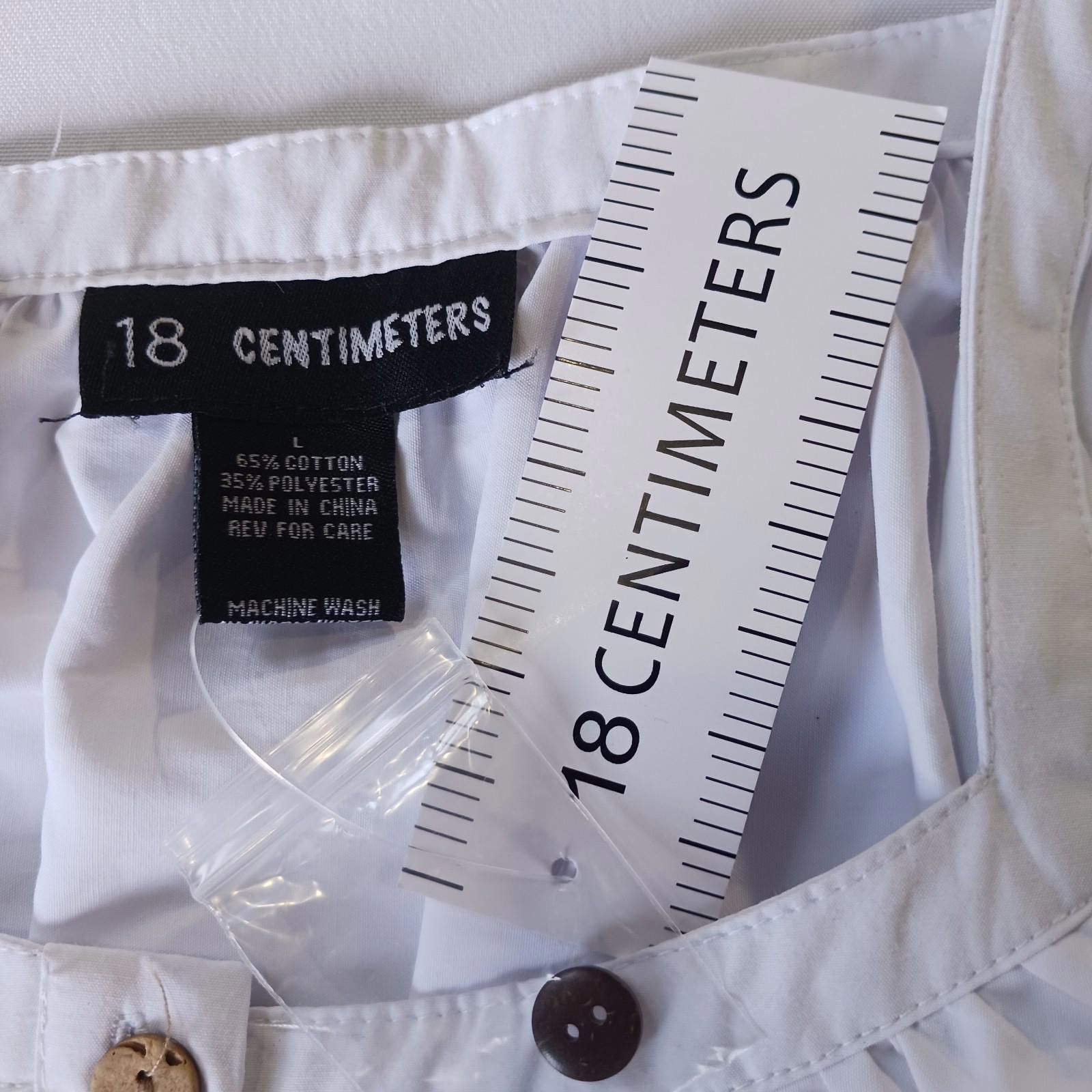 Other 18 Centimeters Women L White Button Front Square Neck Dress Size L / US 10 / IT 46 - 3 Thumbnail