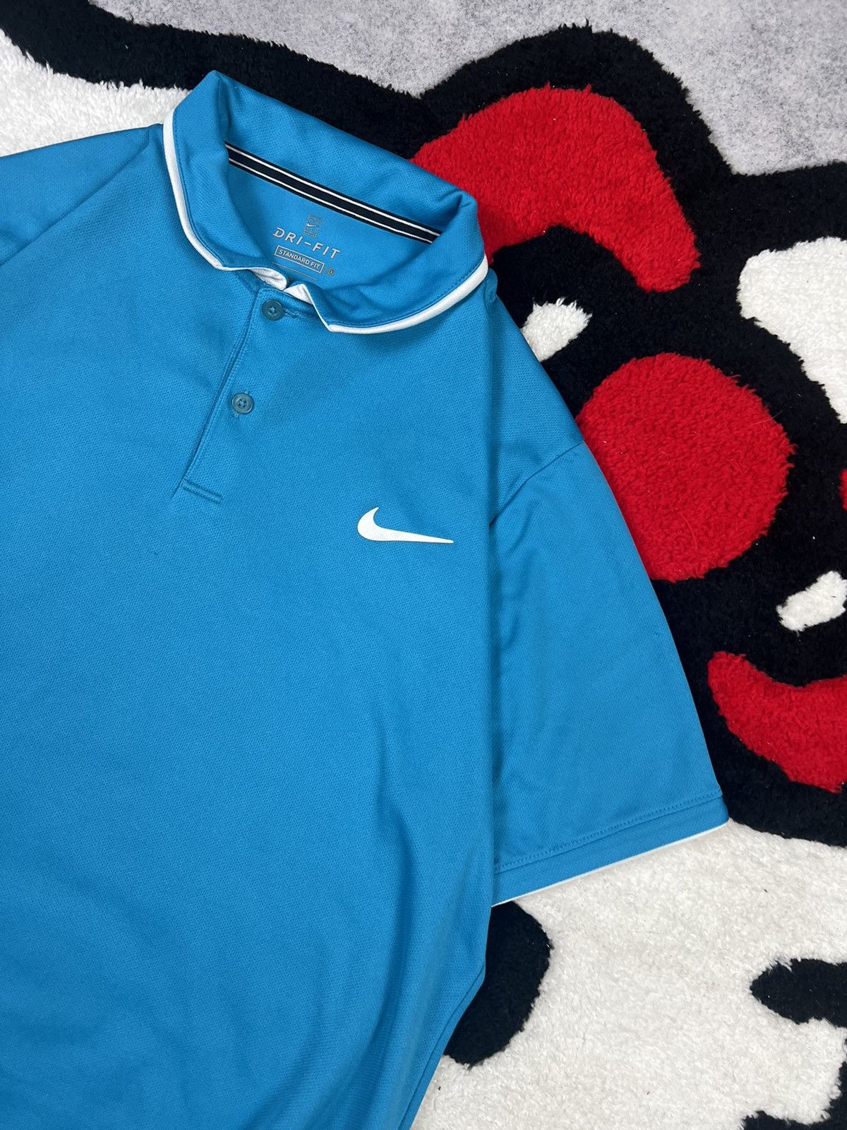 Nike Nike Court Tennis Dri-Fit Blue Polo Shirt Size US L / EU 52-54 / 3 - 7 Thumbnail
