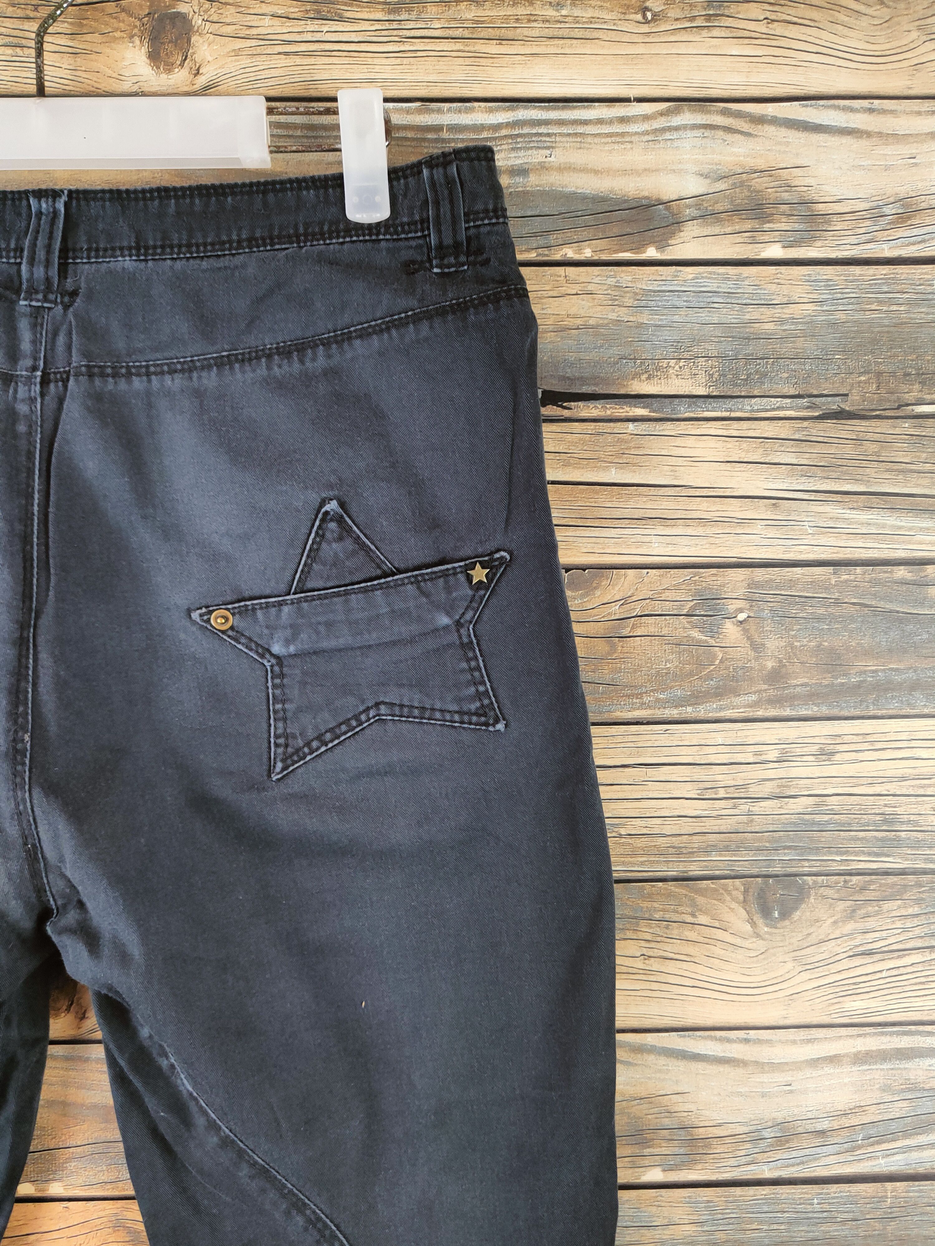Japanese Brand DL Retro Girl Black Multipocket Casual Pants #46-313 Size 31" - 10 Thumbnail