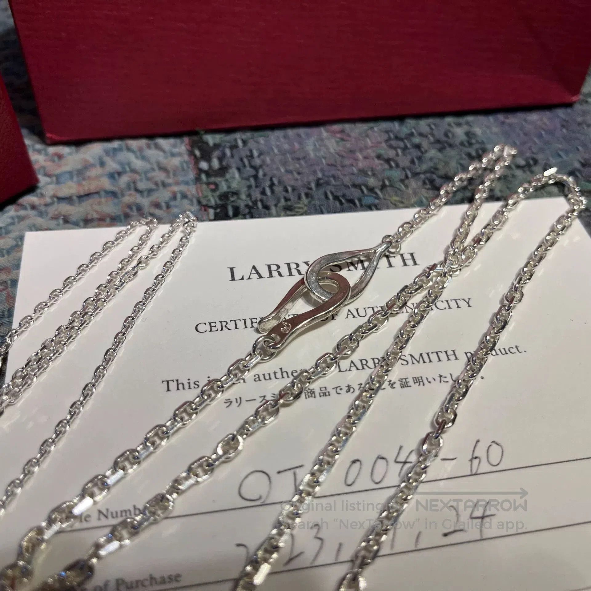 Larry Smith larry smith silver chain with authenticity card. Size ONE SIZE - 3 Thumbnail