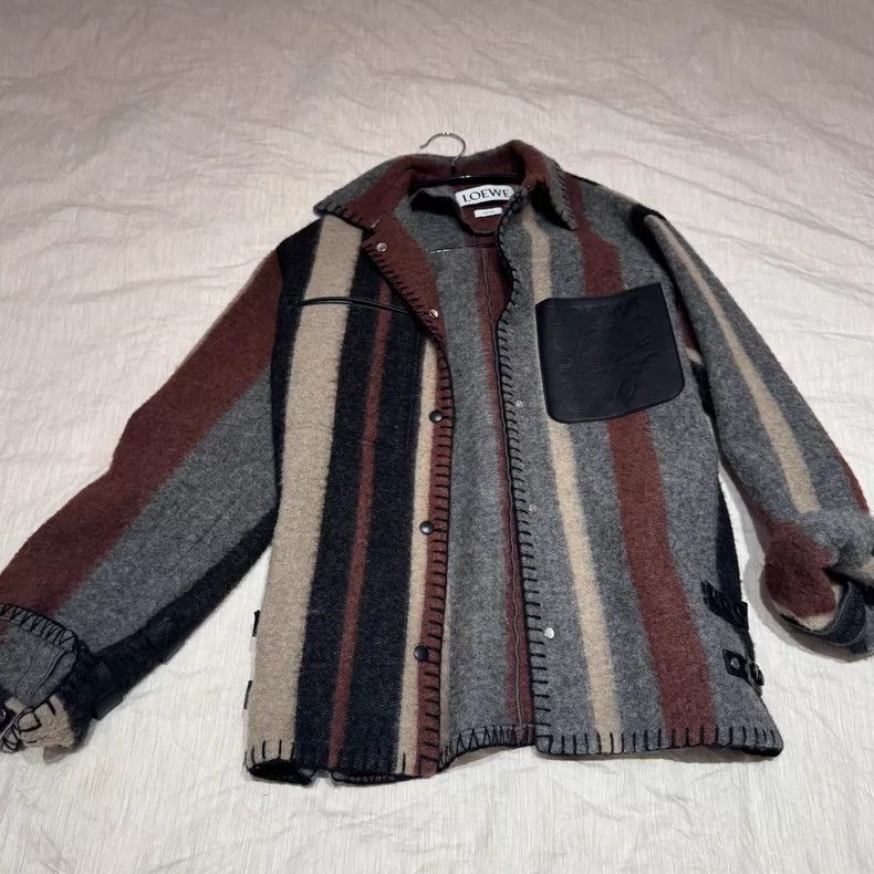 Loewe Loewe Striped woolen coat Size S / US 4 / IT 40 - 1 Thumbnail