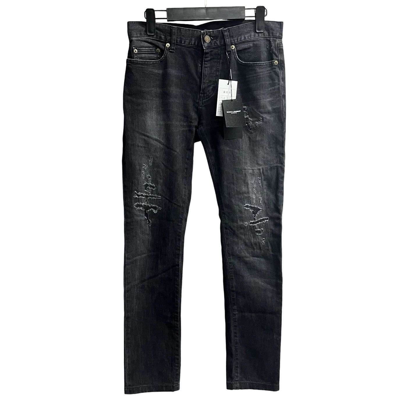Saint Laurent Paris Saint Laurent Black Distressed D02 Jeans 28 Size US 28 / EU 44 - 1 Thumbnail