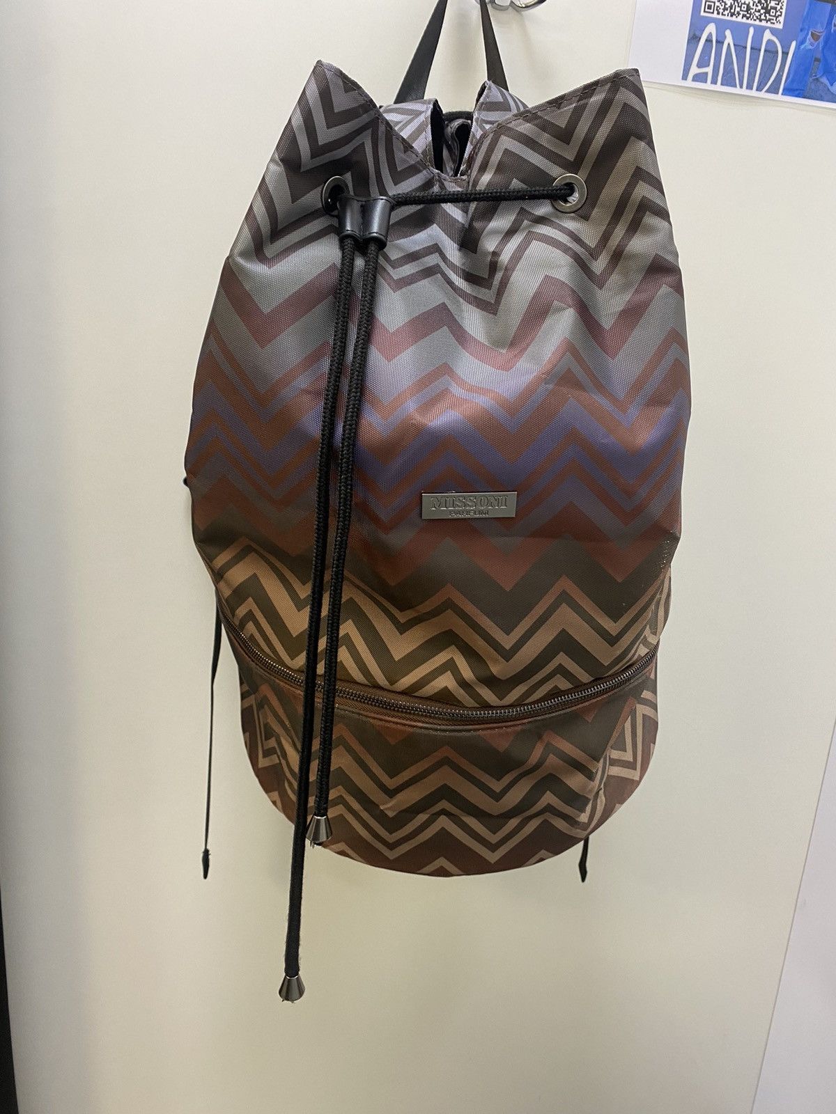 Missoni Missoni Backpack Luggage Bag Gym Weekender Traveler Chevron Size ONE SIZE - 2 Thumbnail