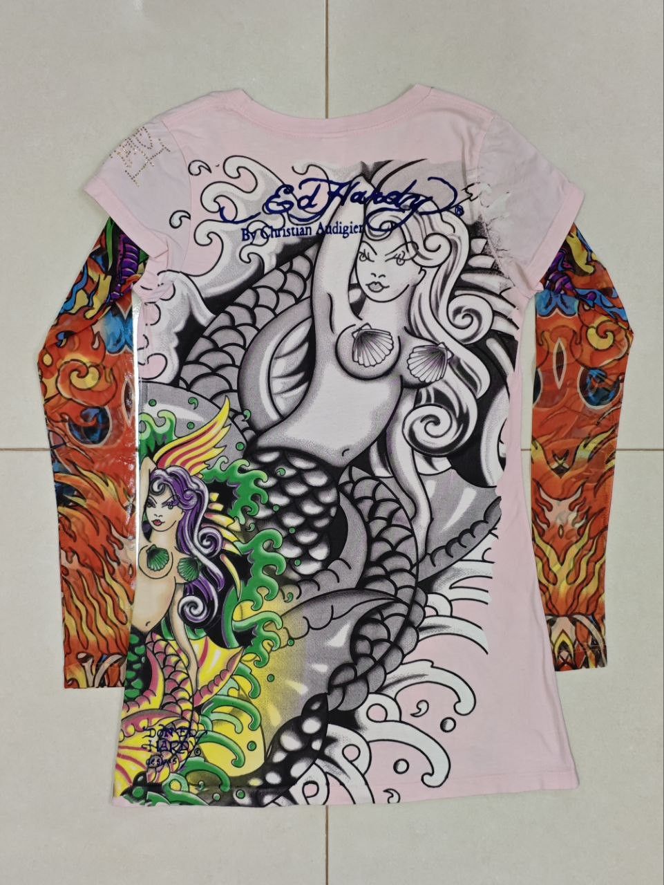 Ed Hardy ED HARDY X CHRISTIAN AUDIGIER Mermaid Crystals Tattoo Tee Size M / US 6-8 / IT 42-44 - 5 Thumbnail