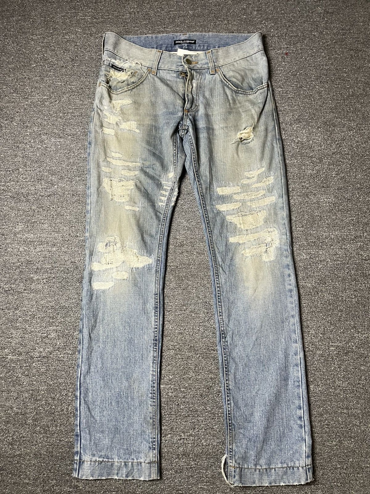 Dolce & Gabbana Dolce & Gabbana Distressed Denim Jeans (93) Size US 34 / EU 50 - 1 Thumbnail