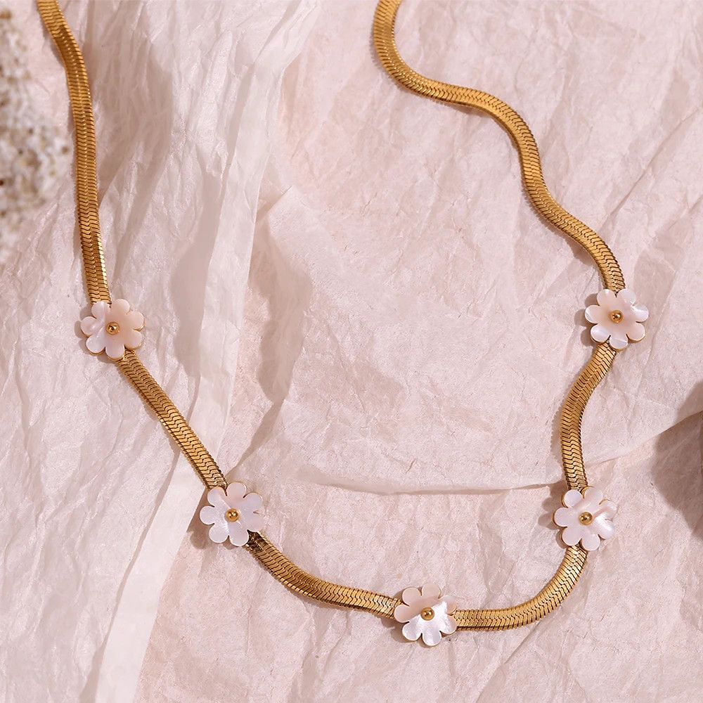 Jewelry × Vintage Chain Flower Necklace Size ONE SIZE - 1 Thumbnail