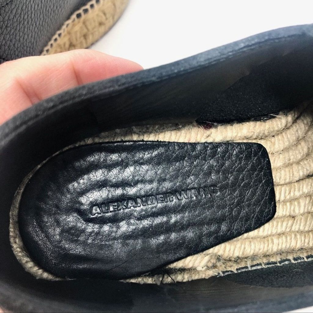 Alexander Wang Alexander Wang Devon Zip Up Black Leather Espadrilles 38 Size US 8 / IT 38 - 8 Thumbnail