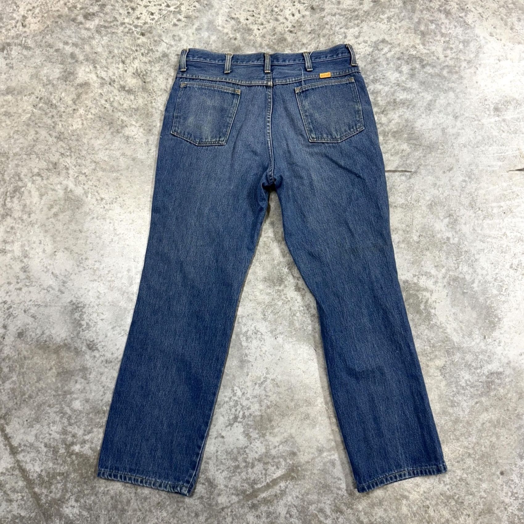 Denime Rustler Jeans Mens 30x30 Blue Denim Regular Fit Straight Leg Zip Fly Jeans Size US 30 / EU 46 - 6 Thumbnail