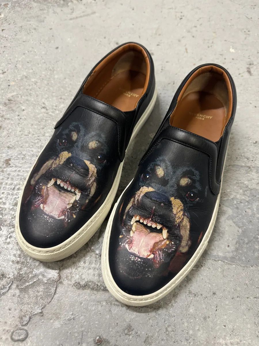 Givenchy Givenchy Rottweiler Dog Black Leather Slip On Shoes Size US 7 / EU 40 - 11 Thumbnail