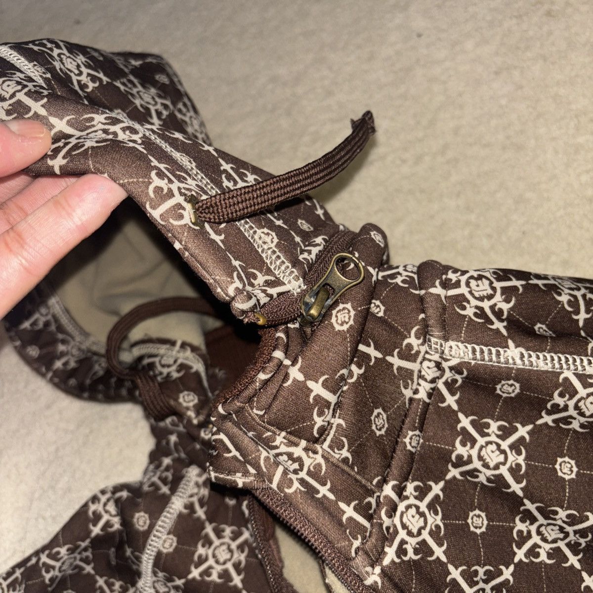 Designer × Empyre Empyre Brown Zip Up Hoodie Size Medium Zipper Pockets Size US M / EU 48-50 / 2 - 7 Thumbnail