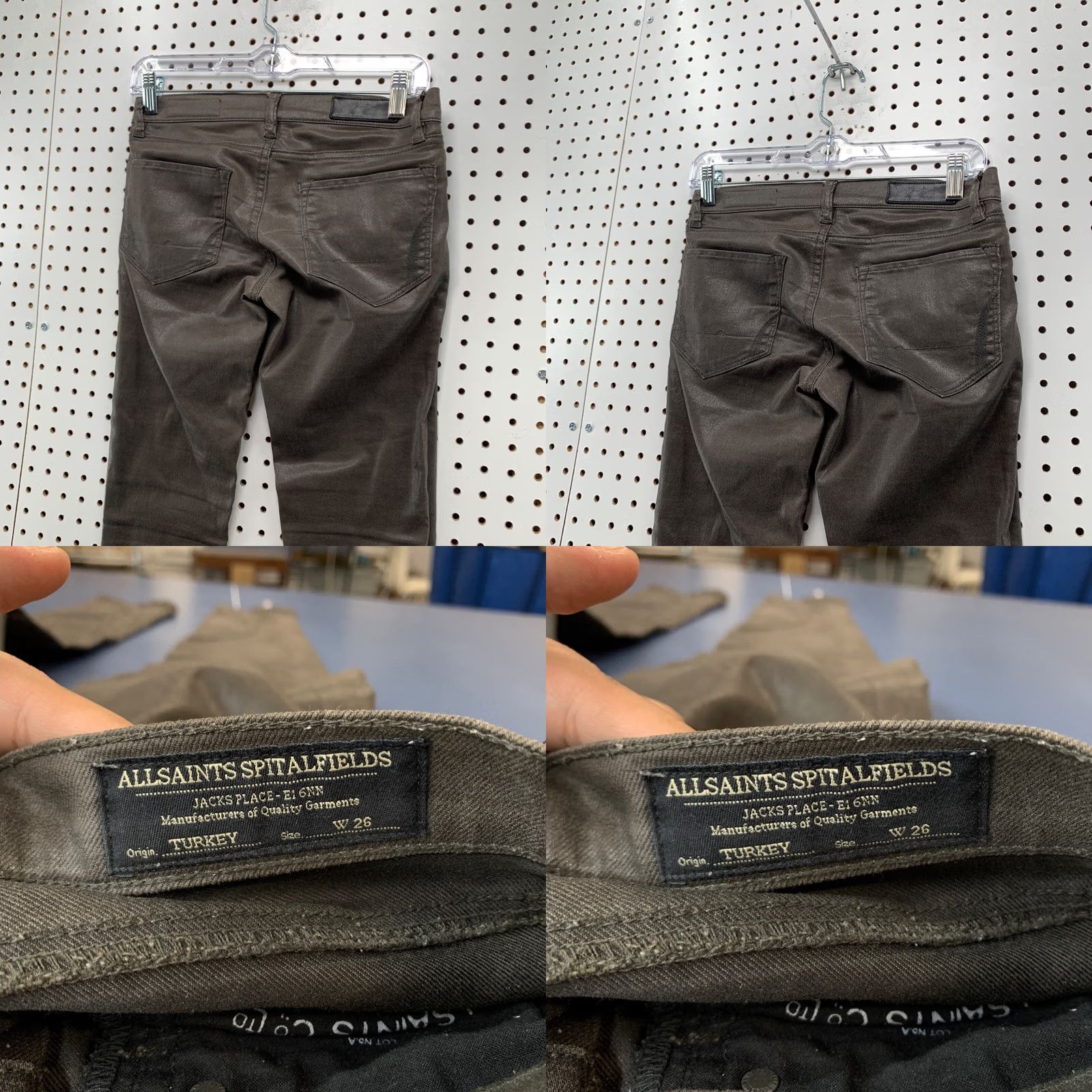 Allsaints AllSaints Spitalfields Jeans Women Size 26 Brown Waxed Skinny Fit 28x28.5 Denim Size 26" / US 2 / IT 38 - 9 Thumbnail
