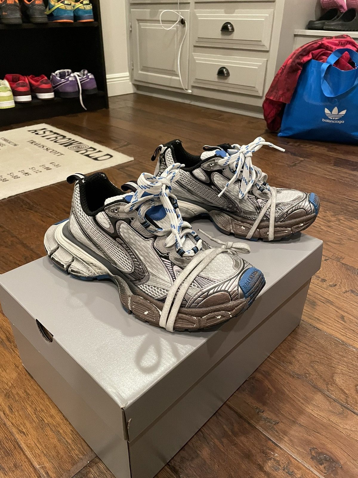 image of Balenciaga 3Xl Mud Shoes in Blue, Men's (Size 9.5)