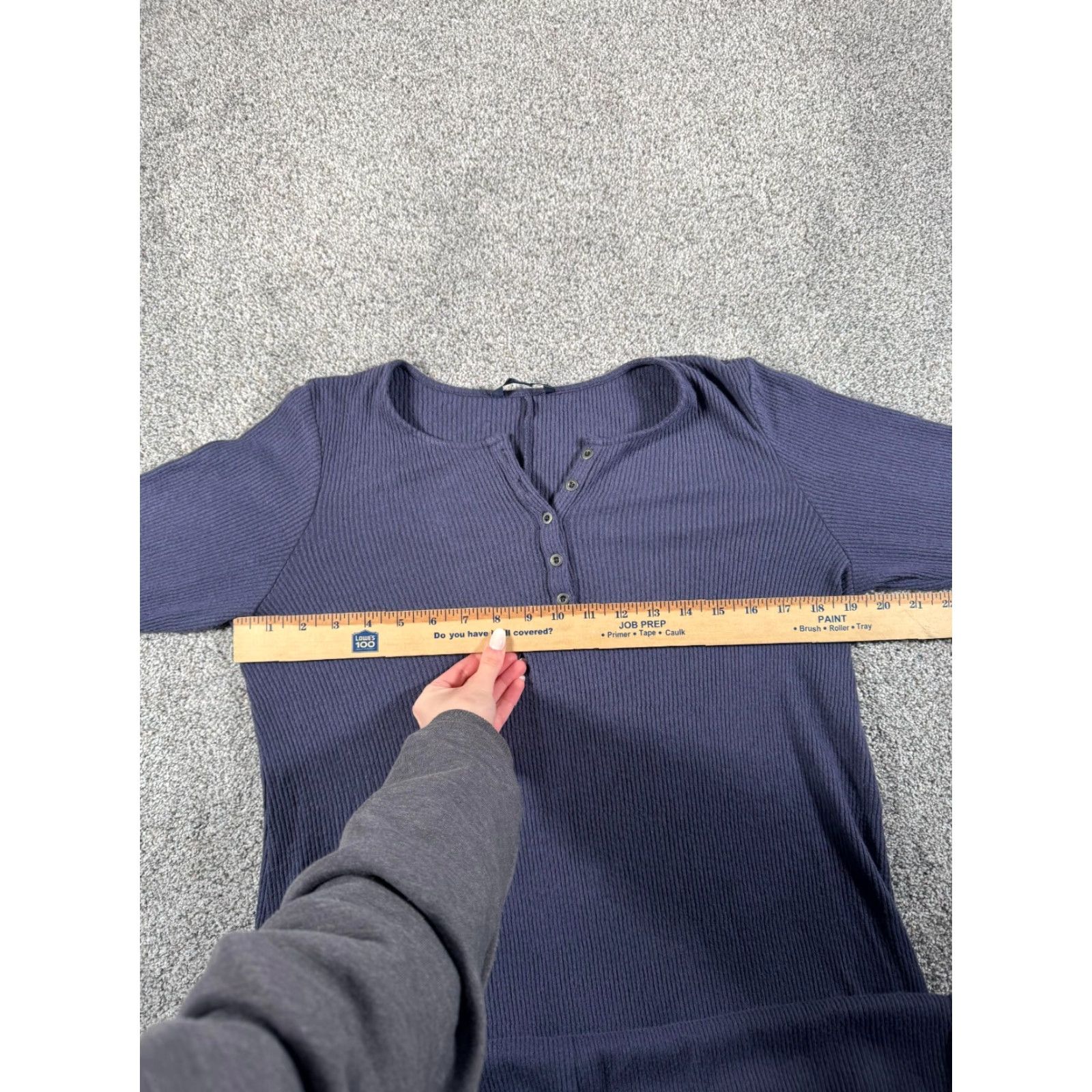 American Eagle Outfitters American Eagle Dress Large Henley Ribbed Minimalist 2010s Soft Bella Swan Size L / US 10 / IT 46 - 6 Thumbnail